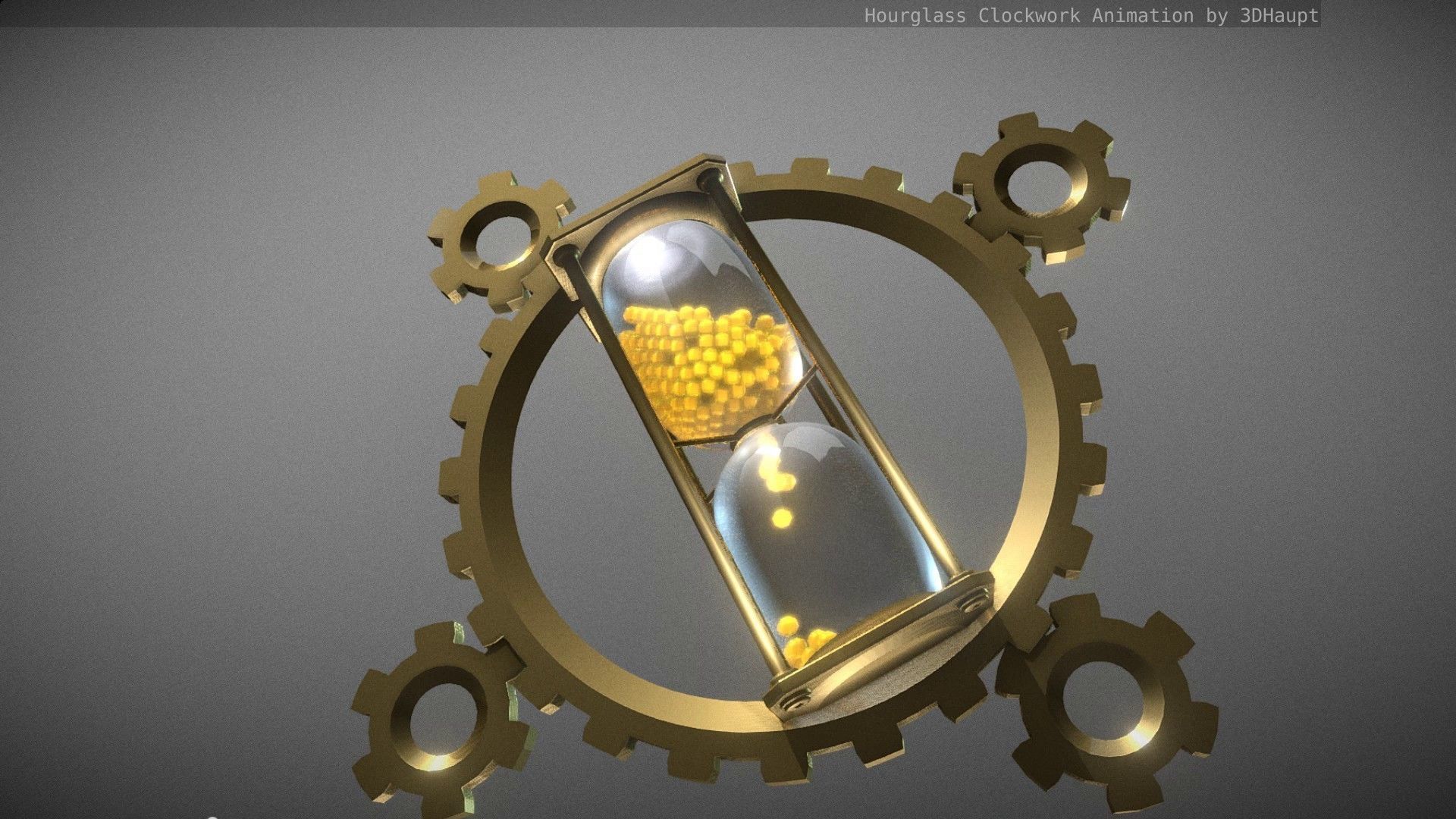 Hourglass Clockwork Animation  Free 3D model_27