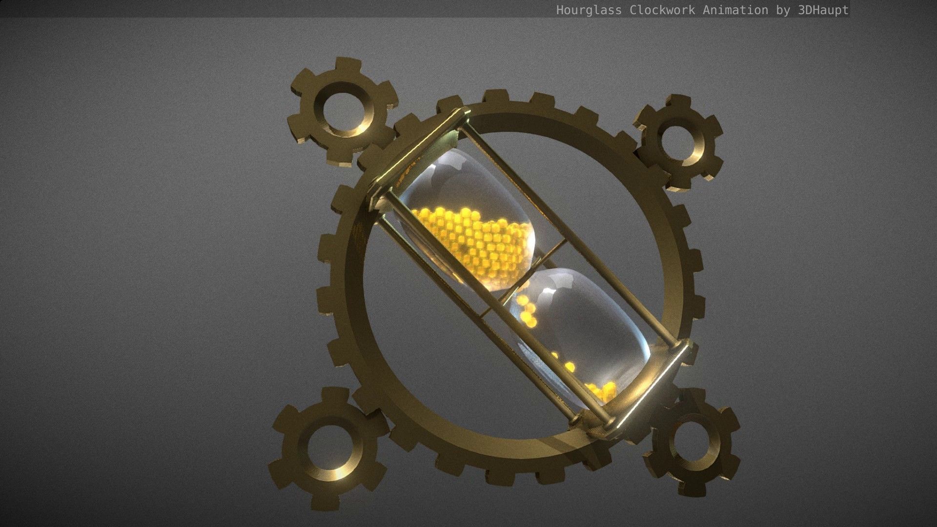 Hourglass Clockwork Animation  Free 3D model_114