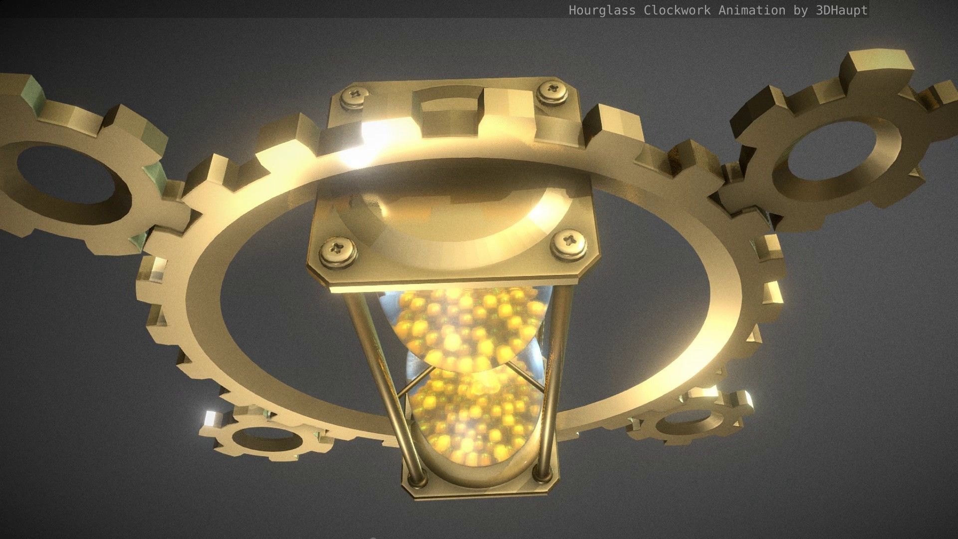 Hourglass Clockwork Animation  Free 3D model_50