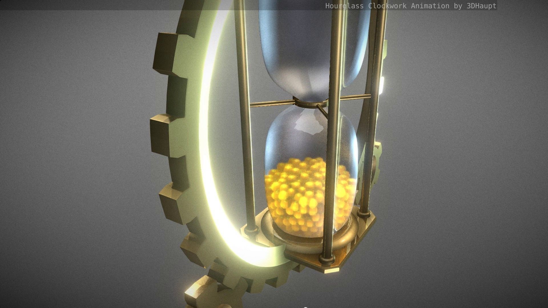Hourglass Clockwork Animation  Free 3D model_63