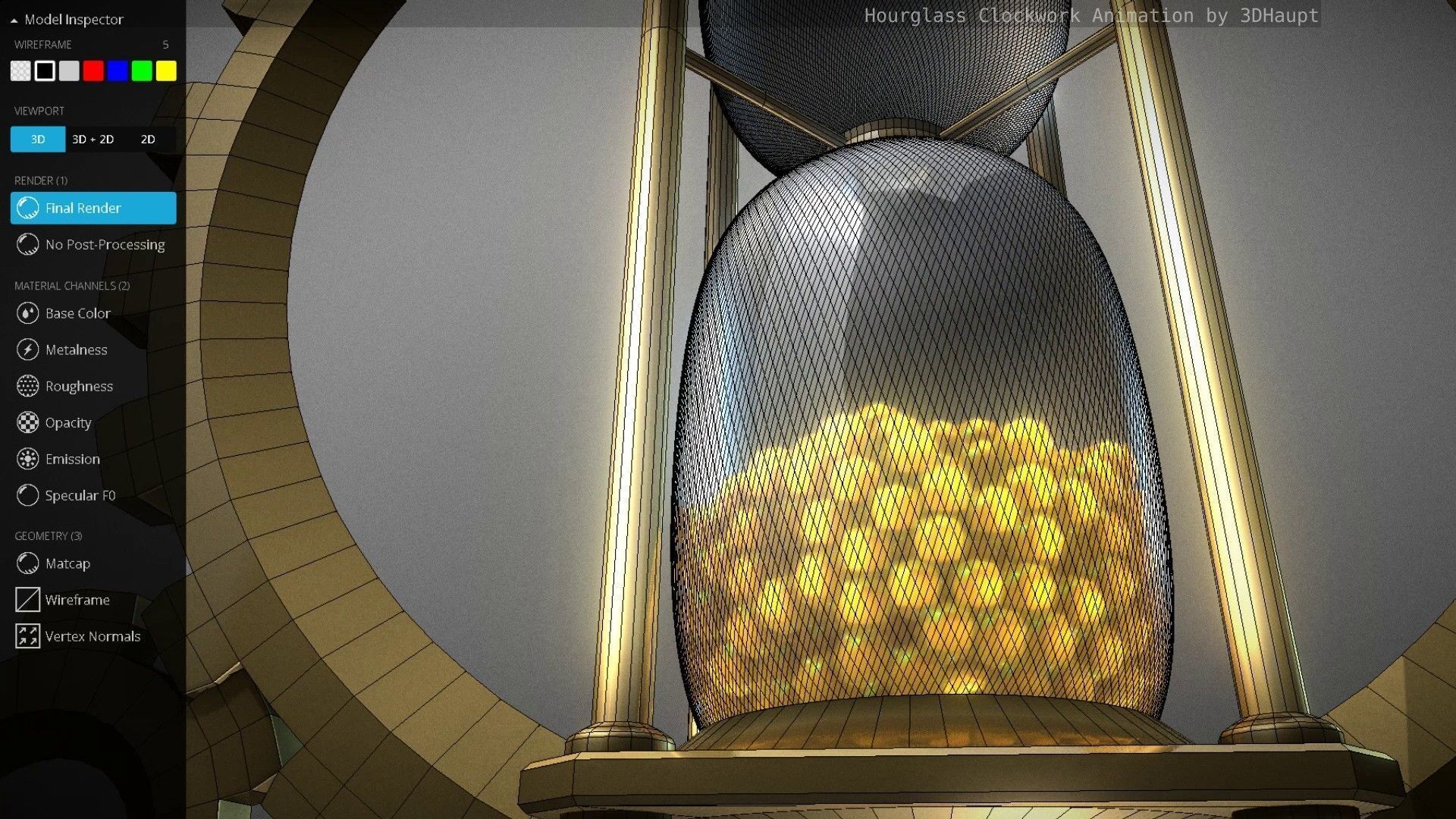 Hourglass Clockwork Animation  Free 3D model_122