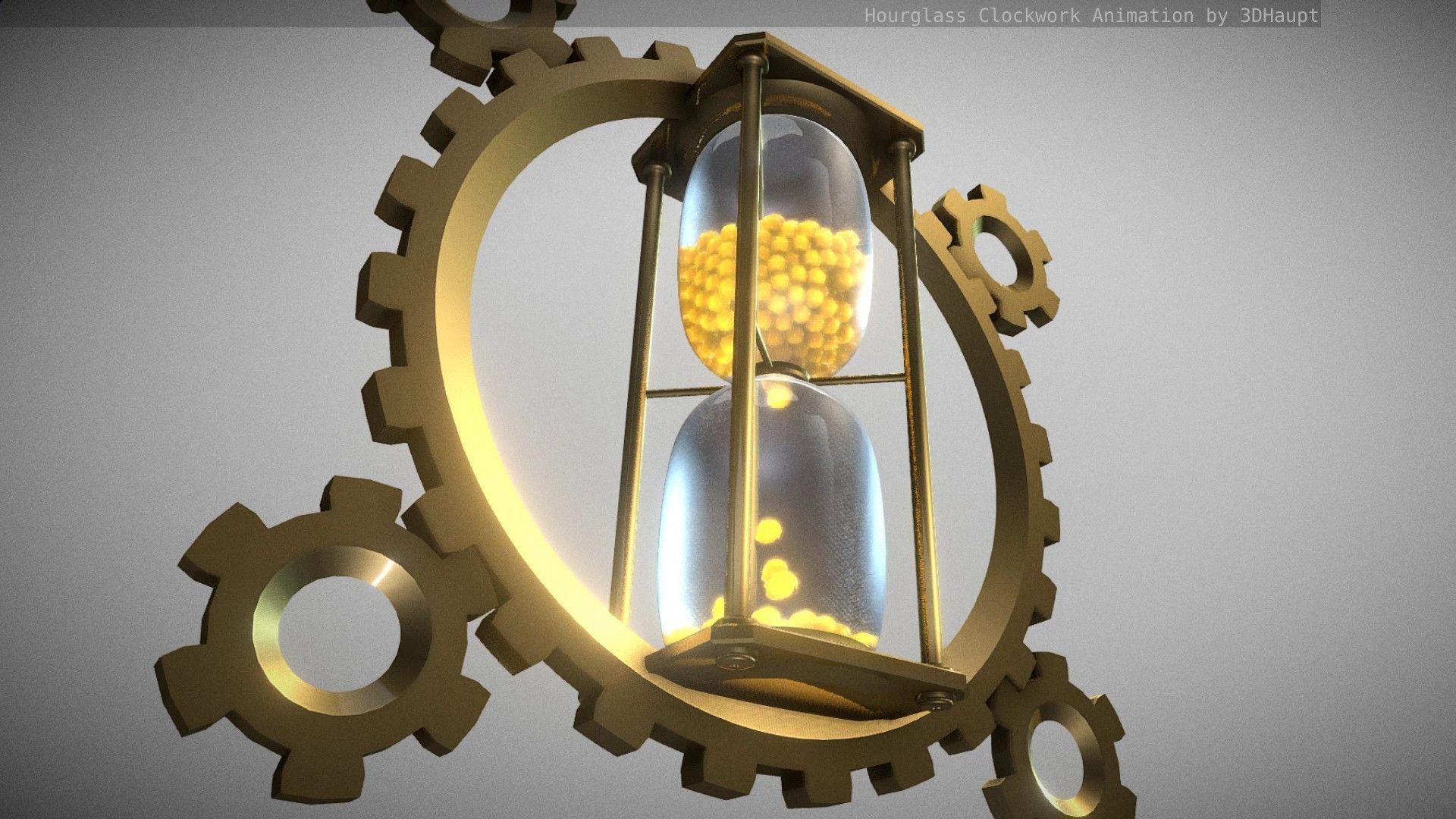 Hourglass Clockwork Animation  Free 3D model_85