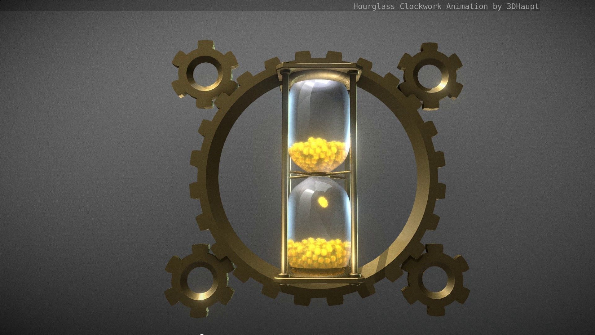 Hourglass Clockwork Animation  Free 3D model_45