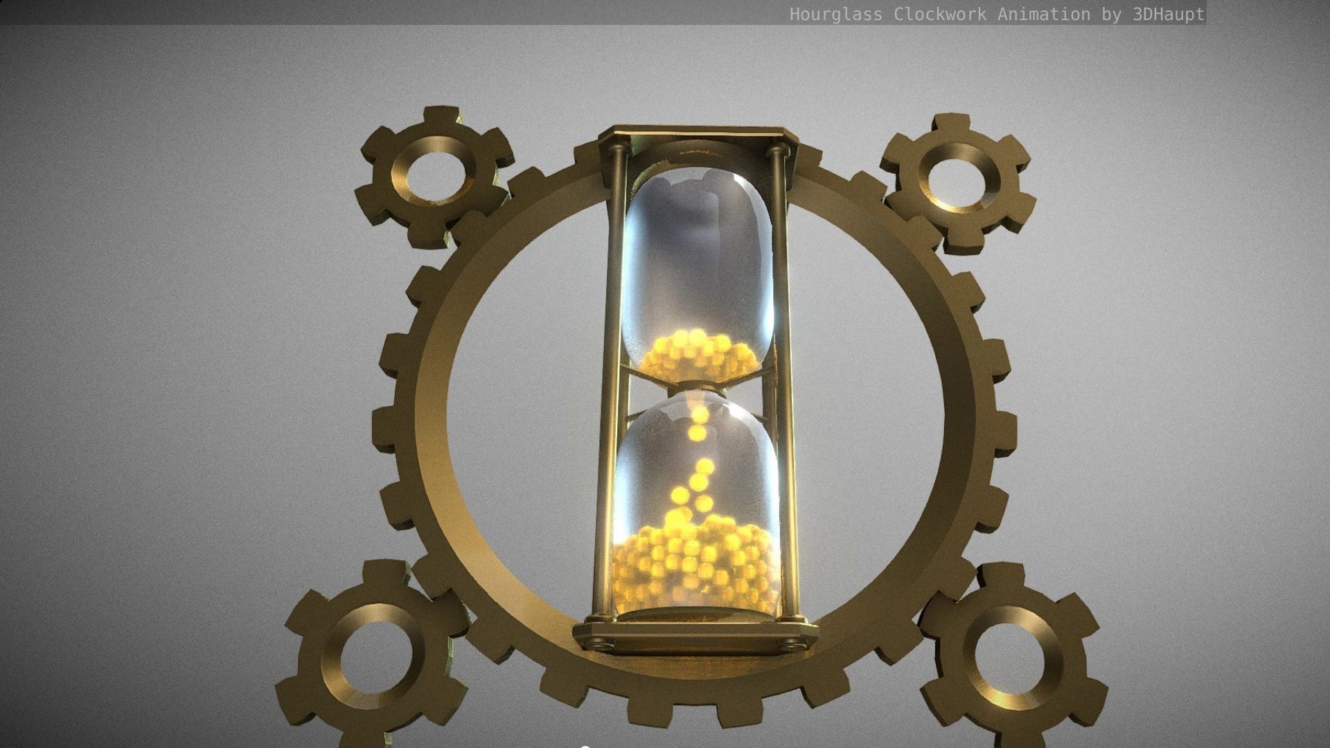 Hourglass Clockwork Animation  Free 3D model_51