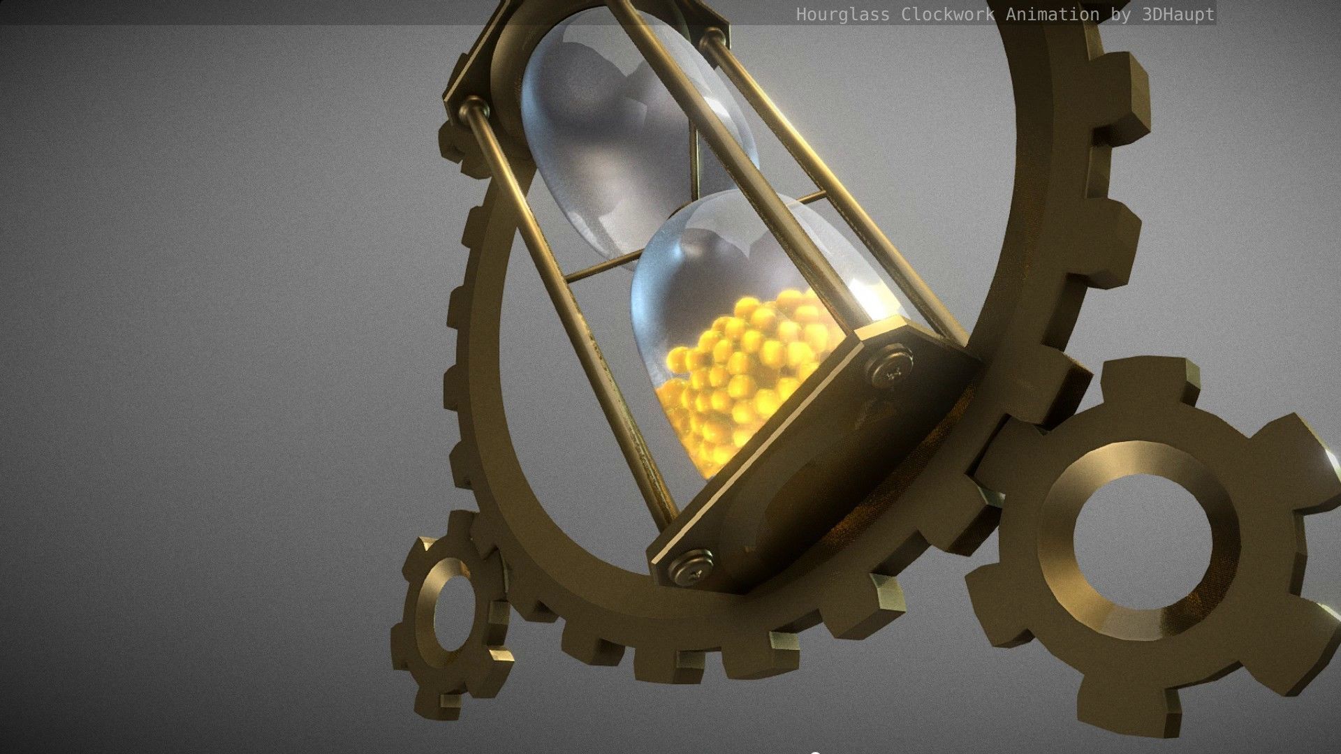 Hourglass Clockwork Animation  Free 3D model_76