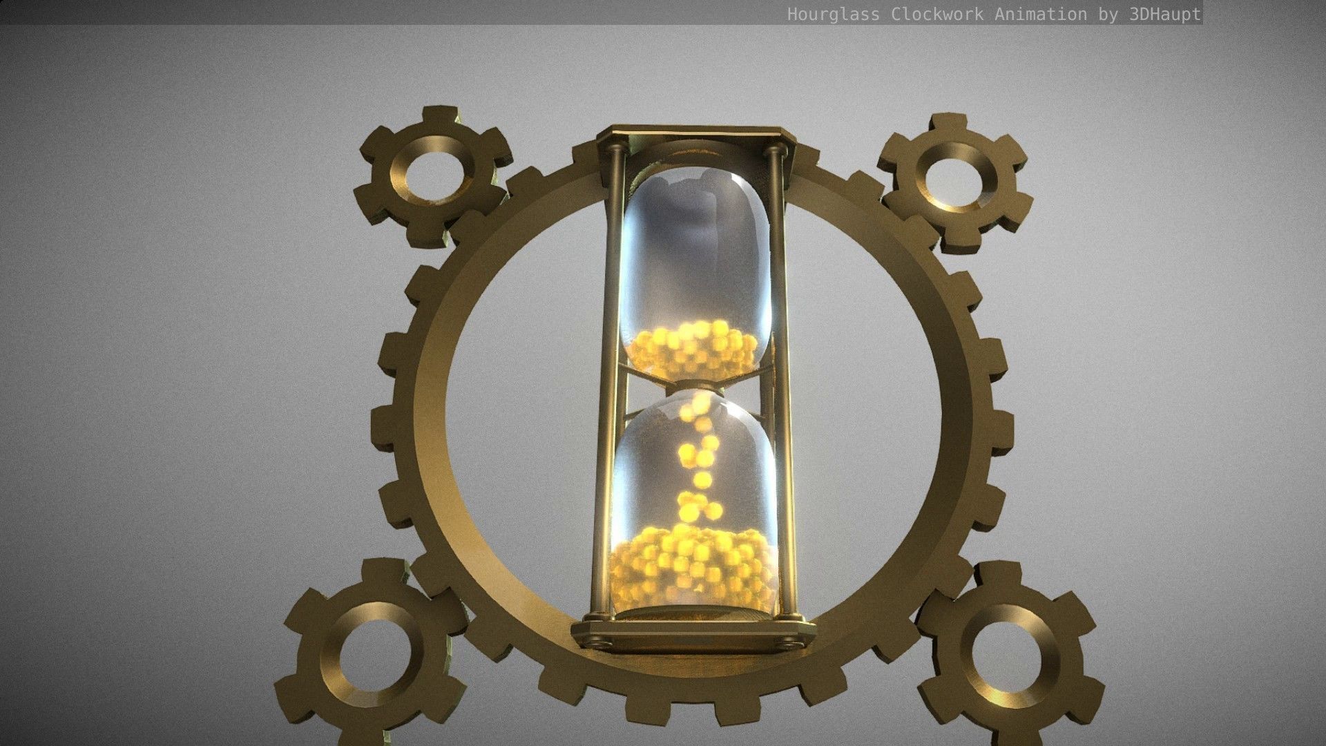 Hourglass Clockwork Animation  Free 3D model_52
