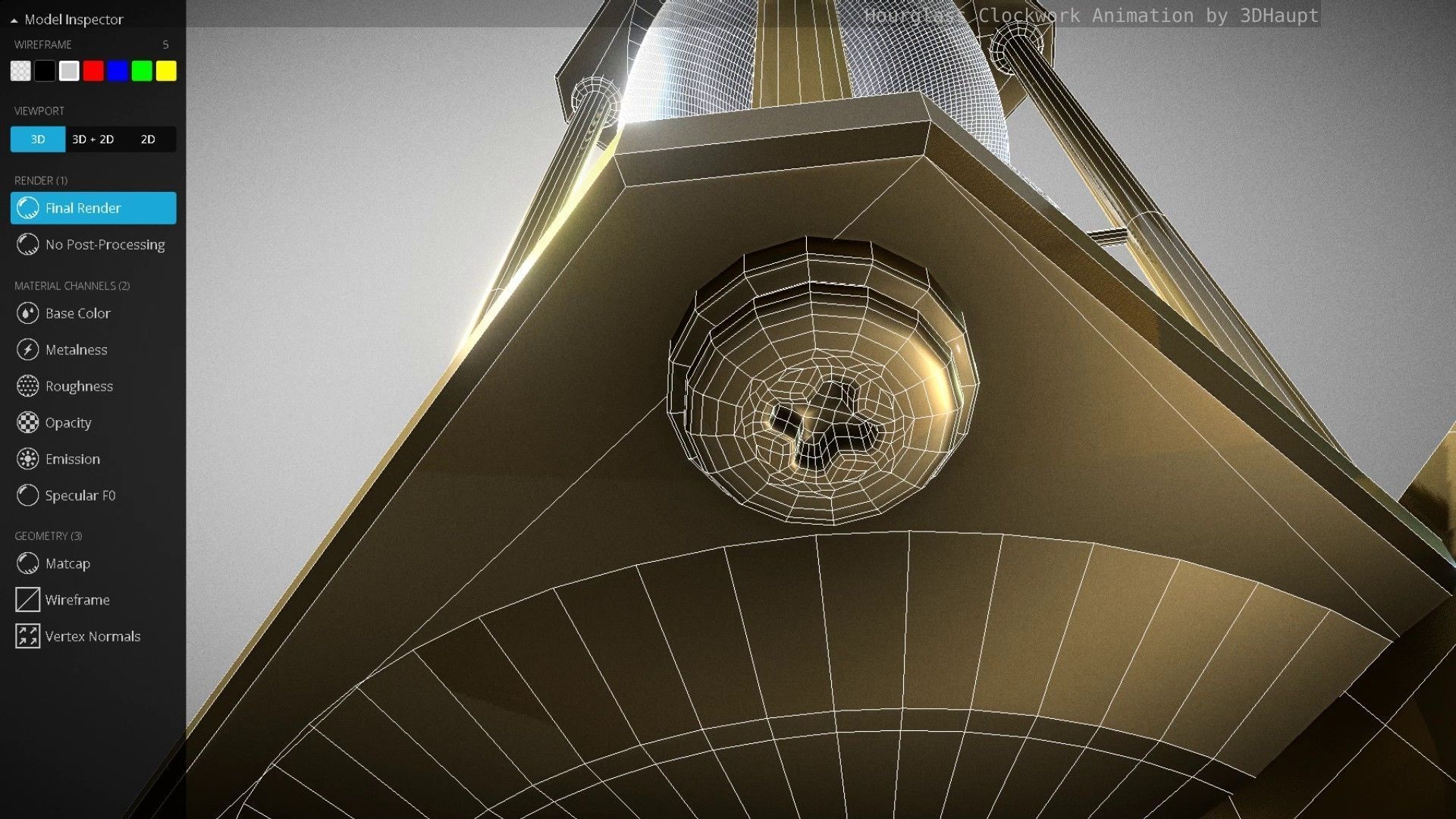 Hourglass Clockwork Animation  Free 3D model_10