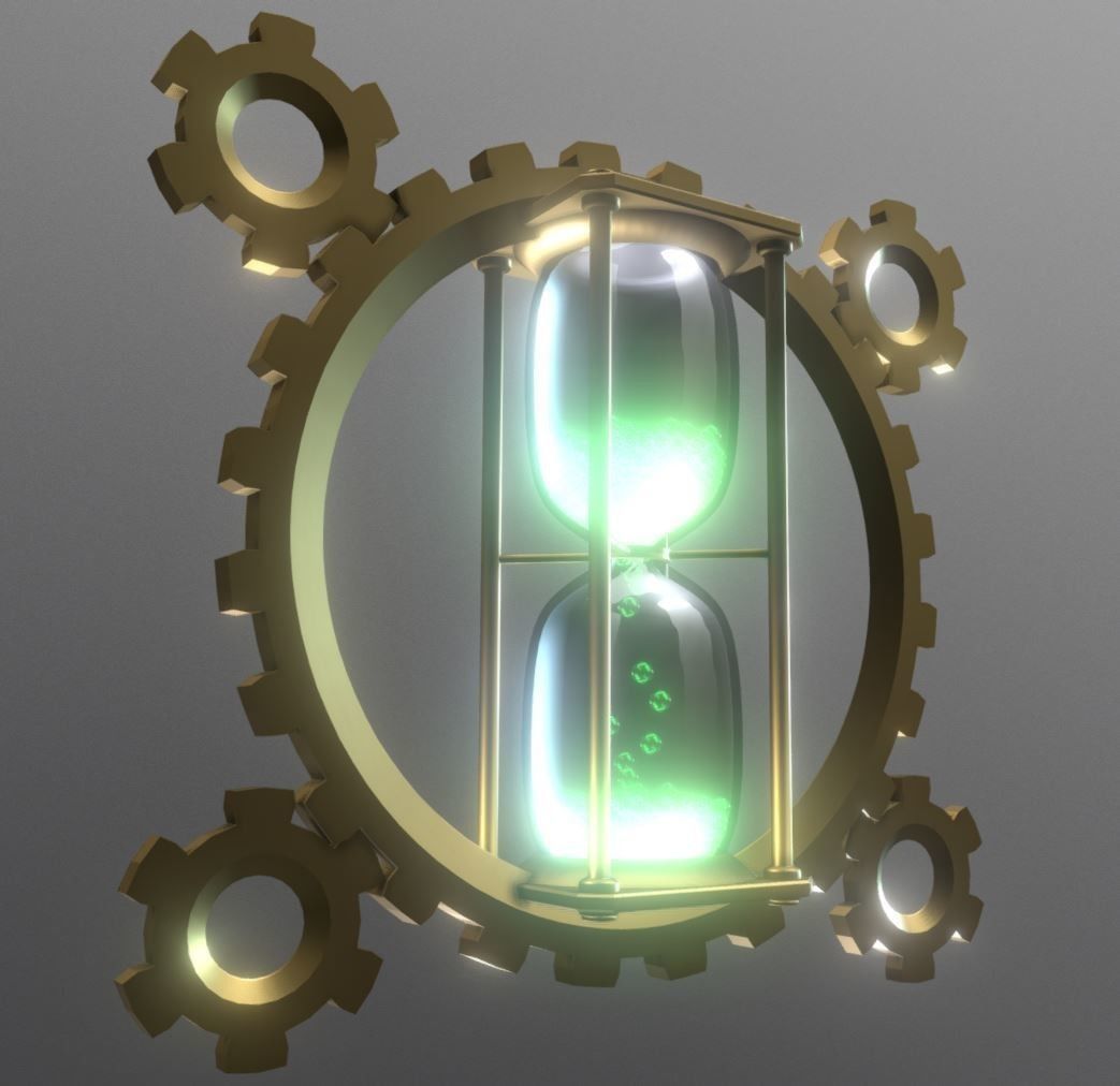 Hourglass Clockwork Animation  Free 3D model_159