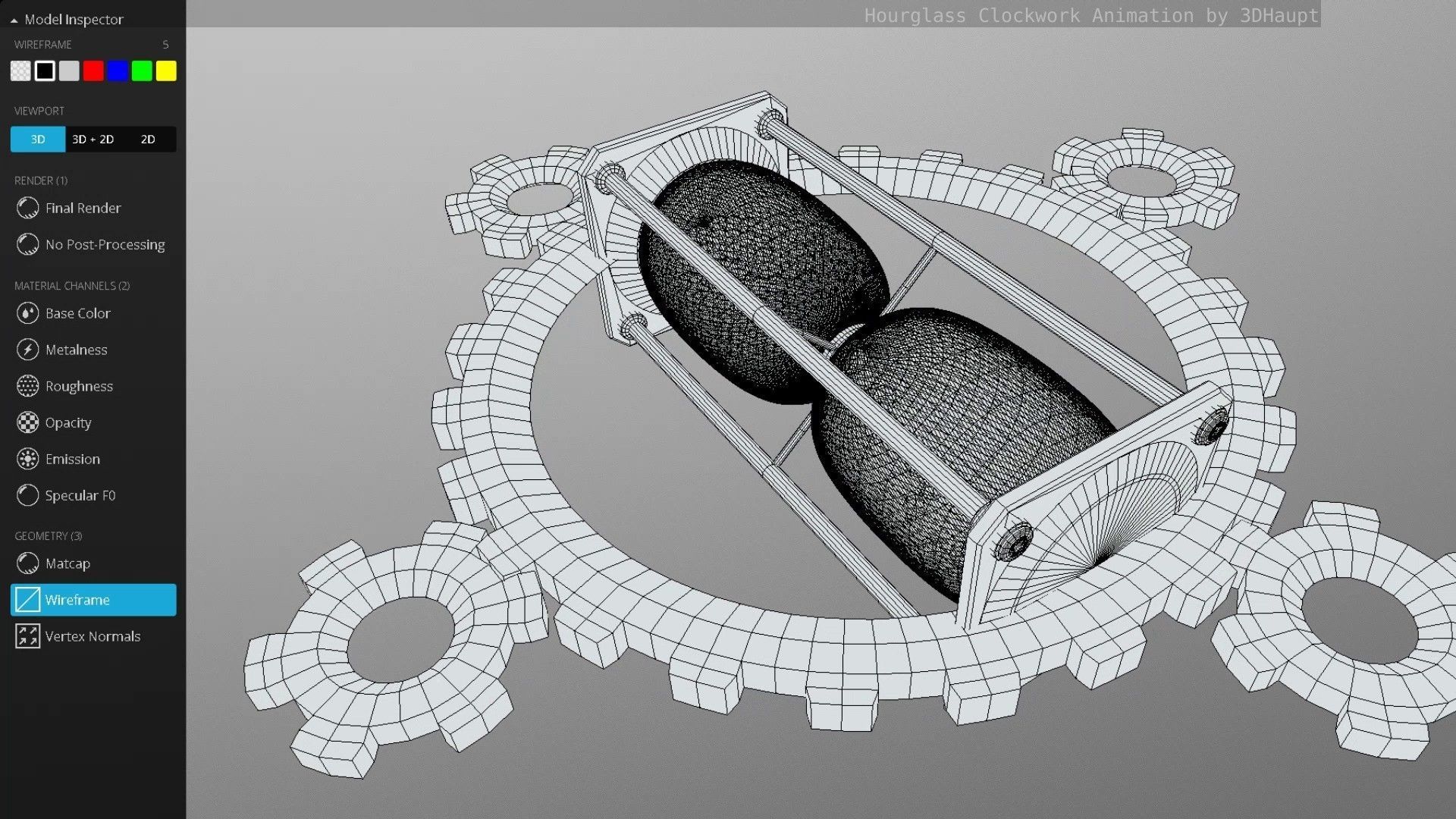 Hourglass Clockwork Animation  Free 3D model_163