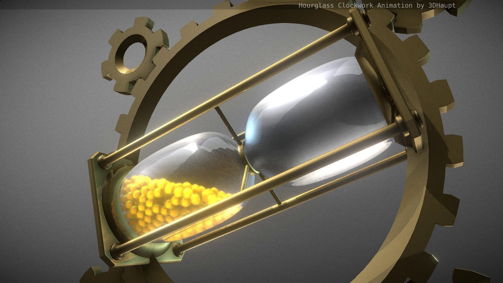Hourglass Clockwork Animation  Free 3D model_5