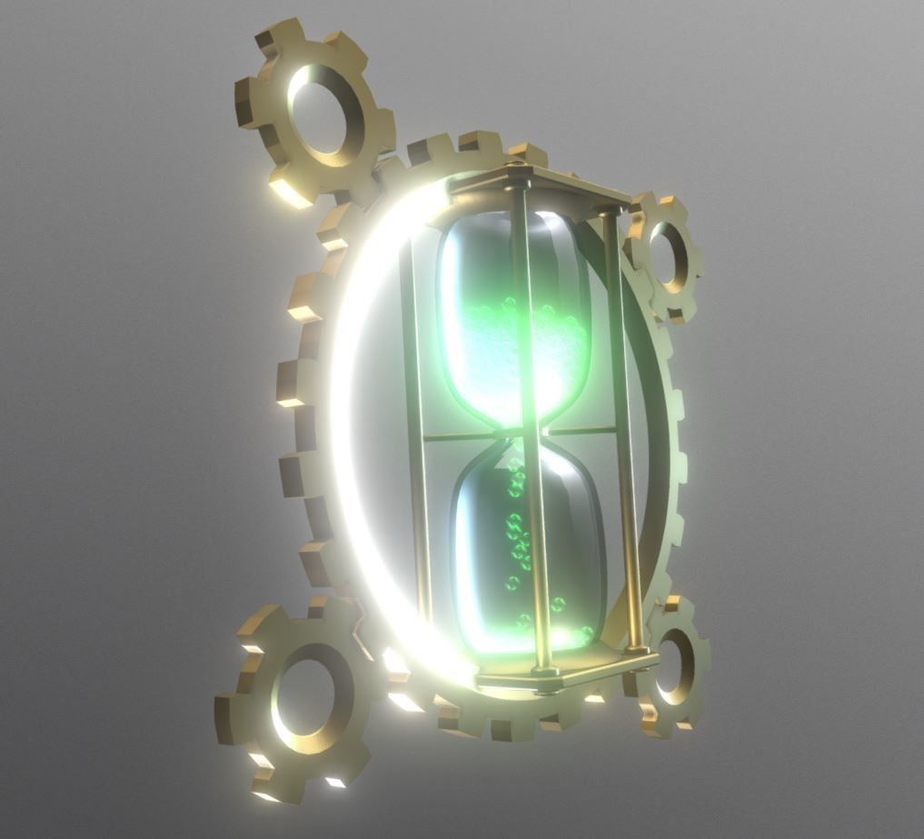 Hourglass Clockwork Animation  Free 3D model_160