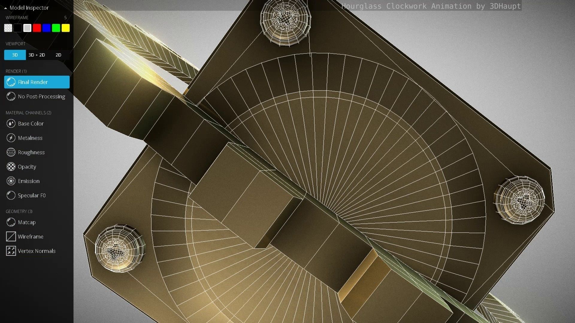 Hourglass Clockwork Animation  Free 3D model_146