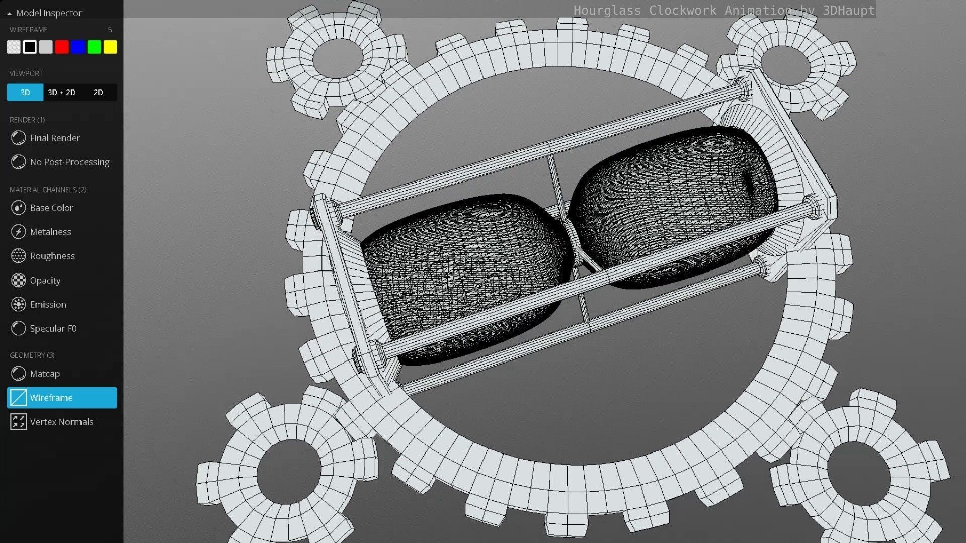 Hourglass Clockwork Animation  Free 3D model_13