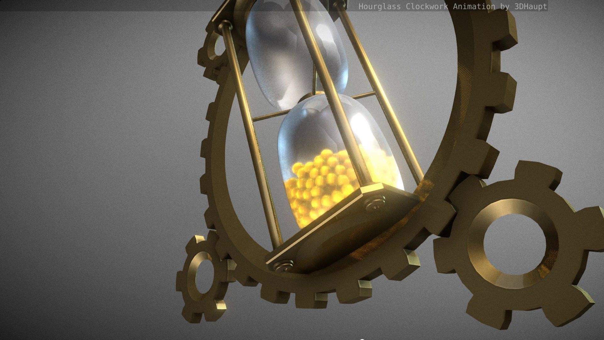 Hourglass Clockwork Animation  Free 3D model_78