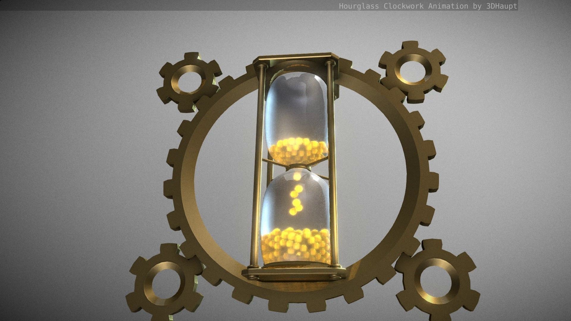 Hourglass Clockwork Animation  Free 3D model_56