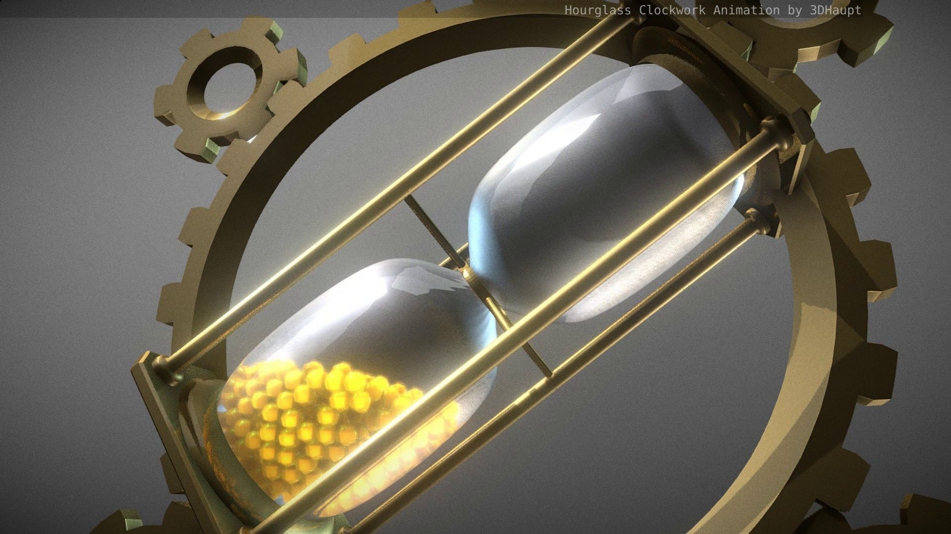 Hourglass Clockwork Animation  Free 3D model_30