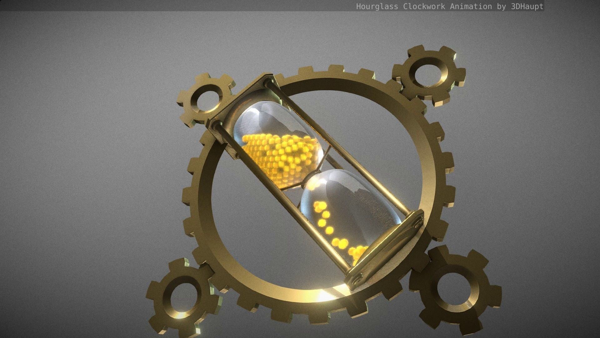 Hourglass Clockwork Animation  Free 3D model_26