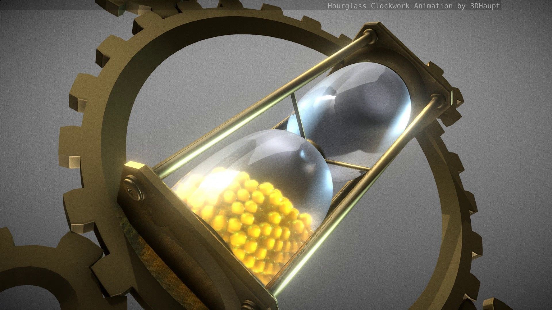 Hourglass Clockwork Animation  Free 3D model_23