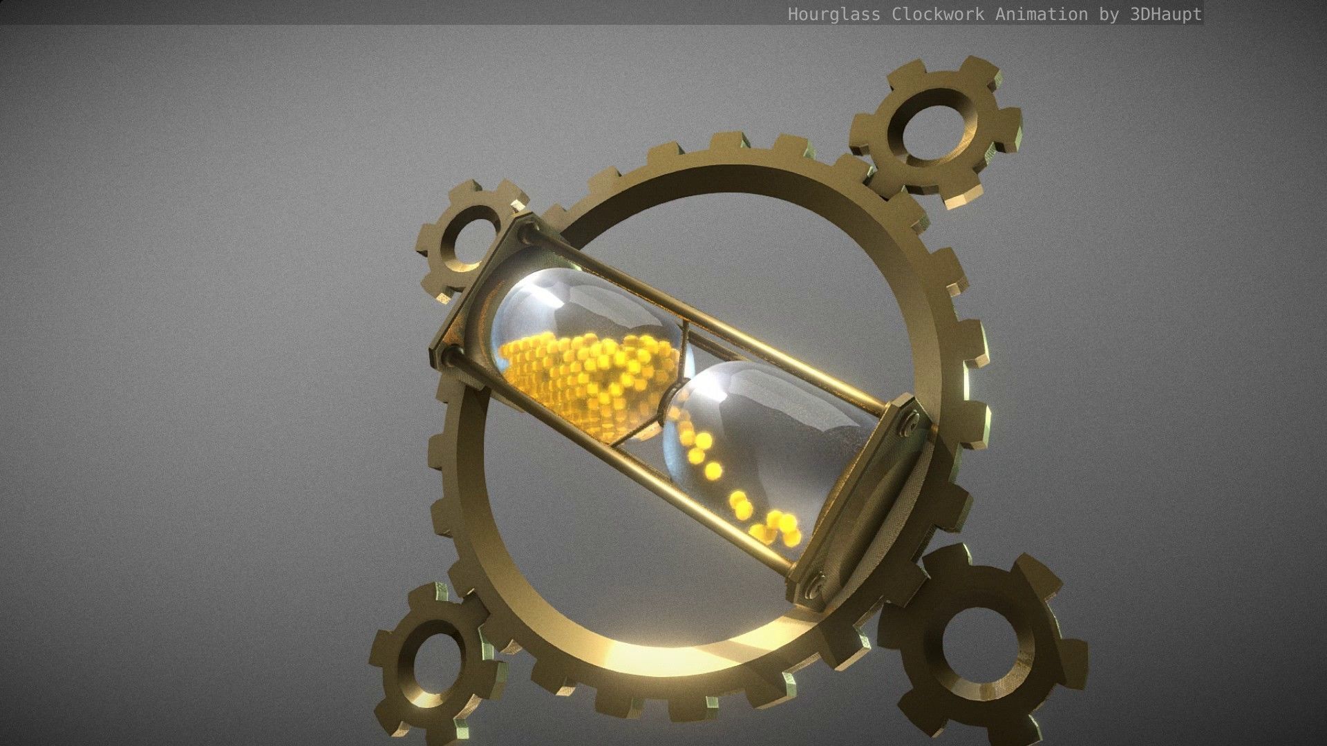 Hourglass Clockwork Animation  Free 3D model_20