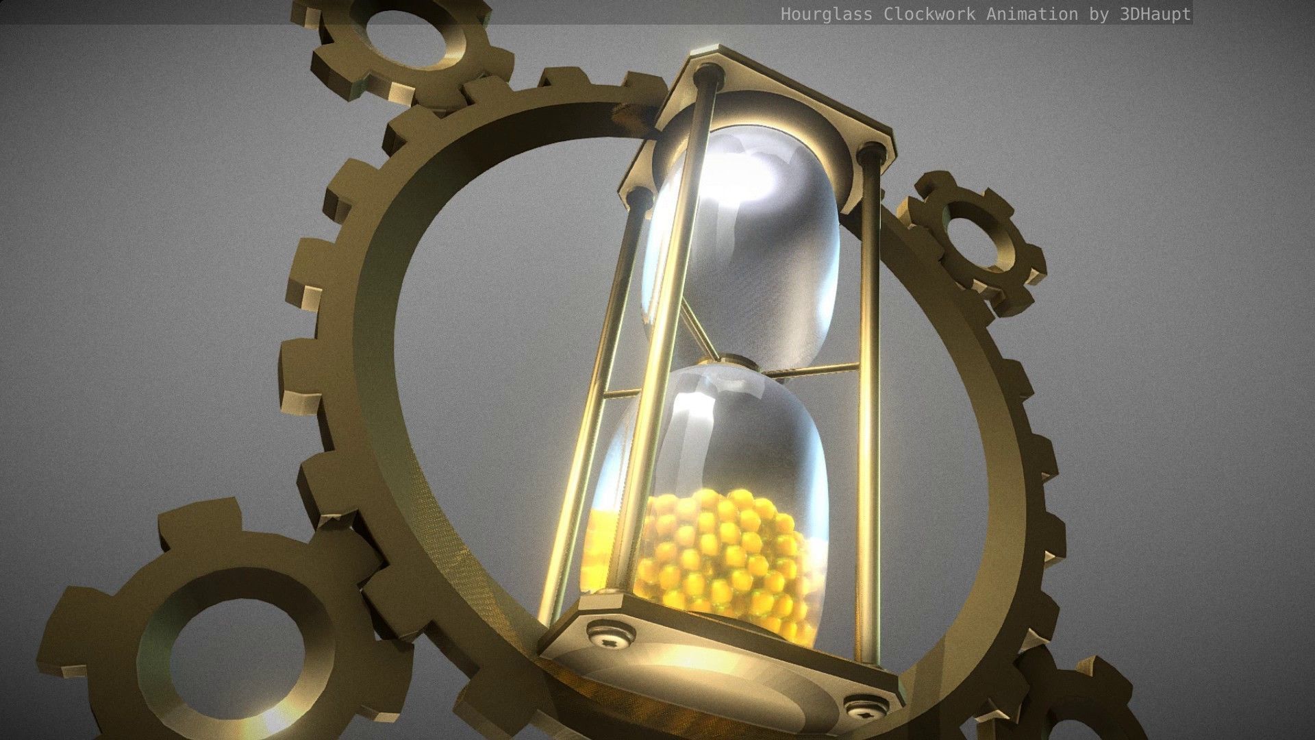 Hourglass Clockwork Animation  Free 3D model_24