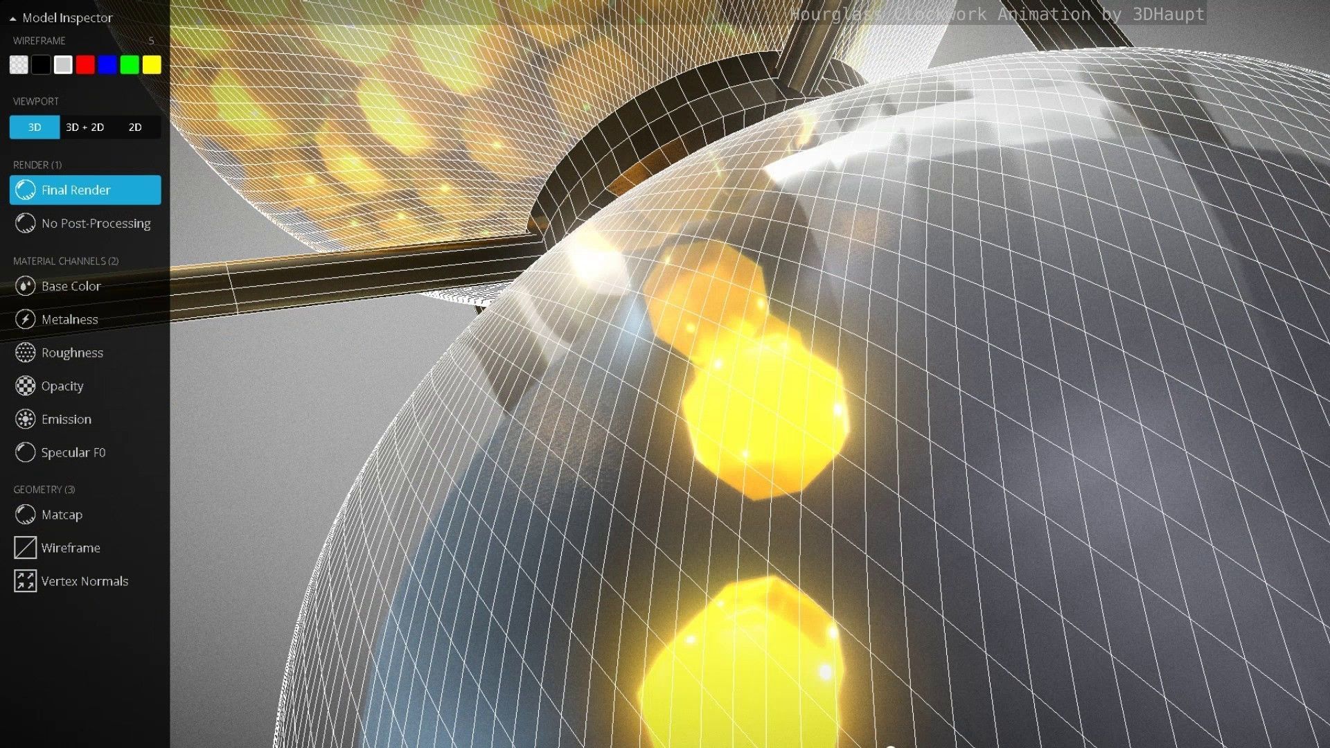 Hourglass Clockwork Animation  Free 3D model_130