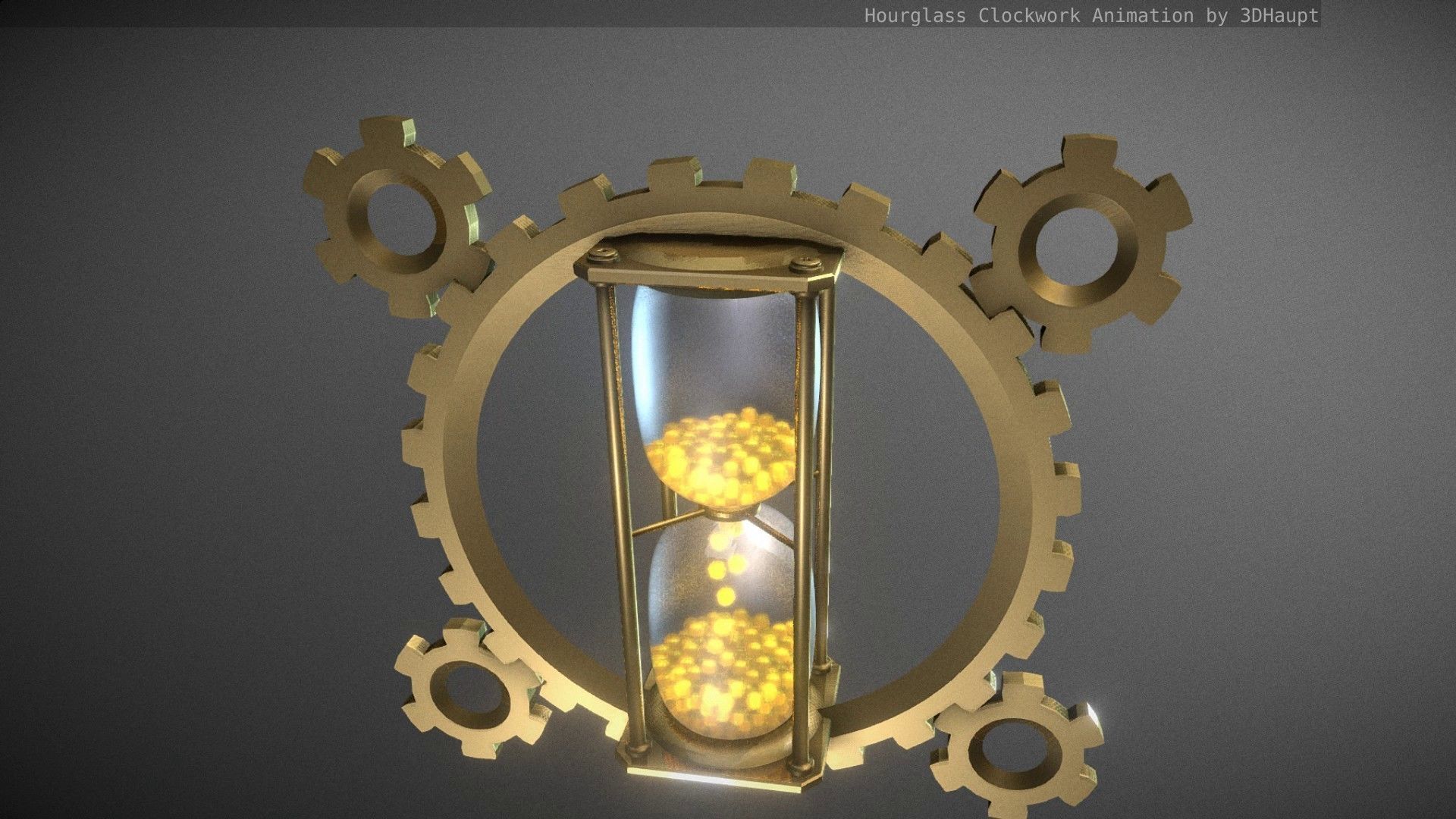 Hourglass Clockwork Animation  Free 3D model_49