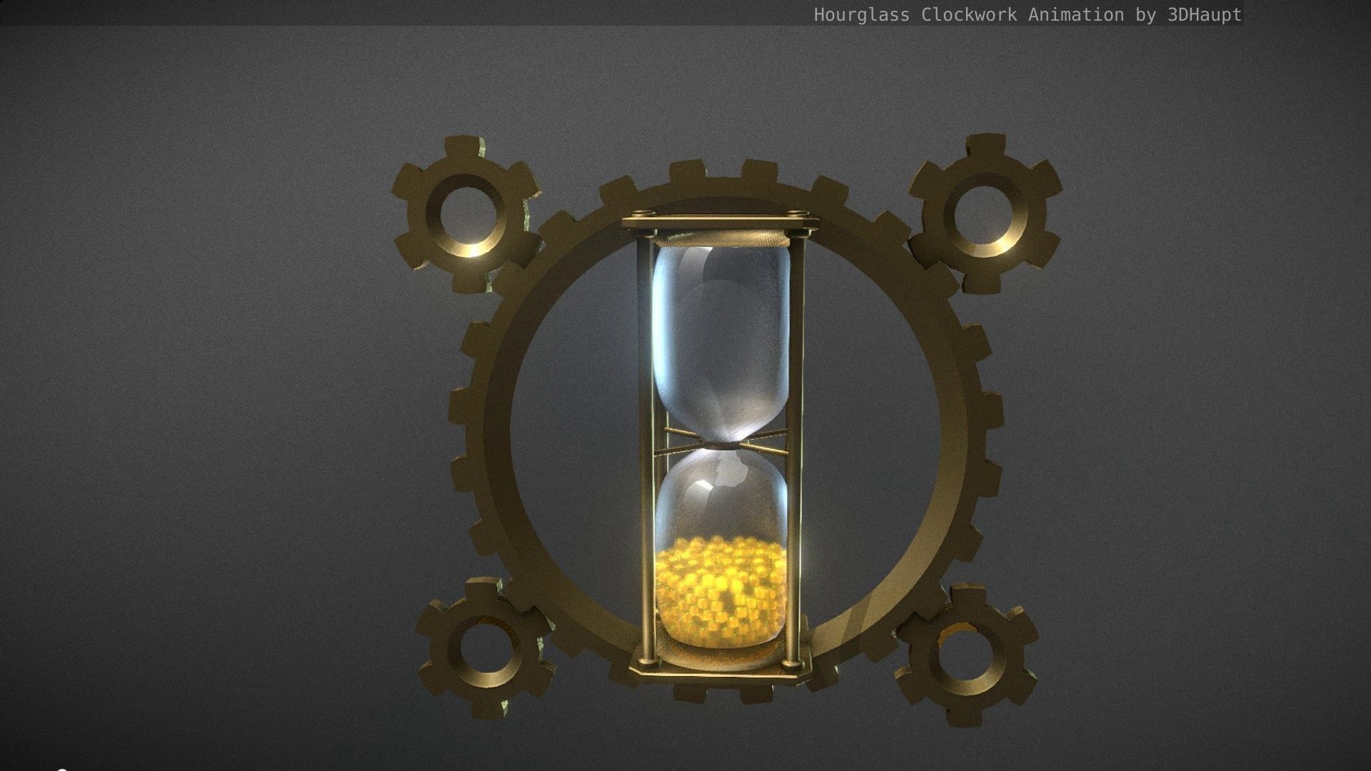 Hourglass Clockwork Animation  Free 3D model_16