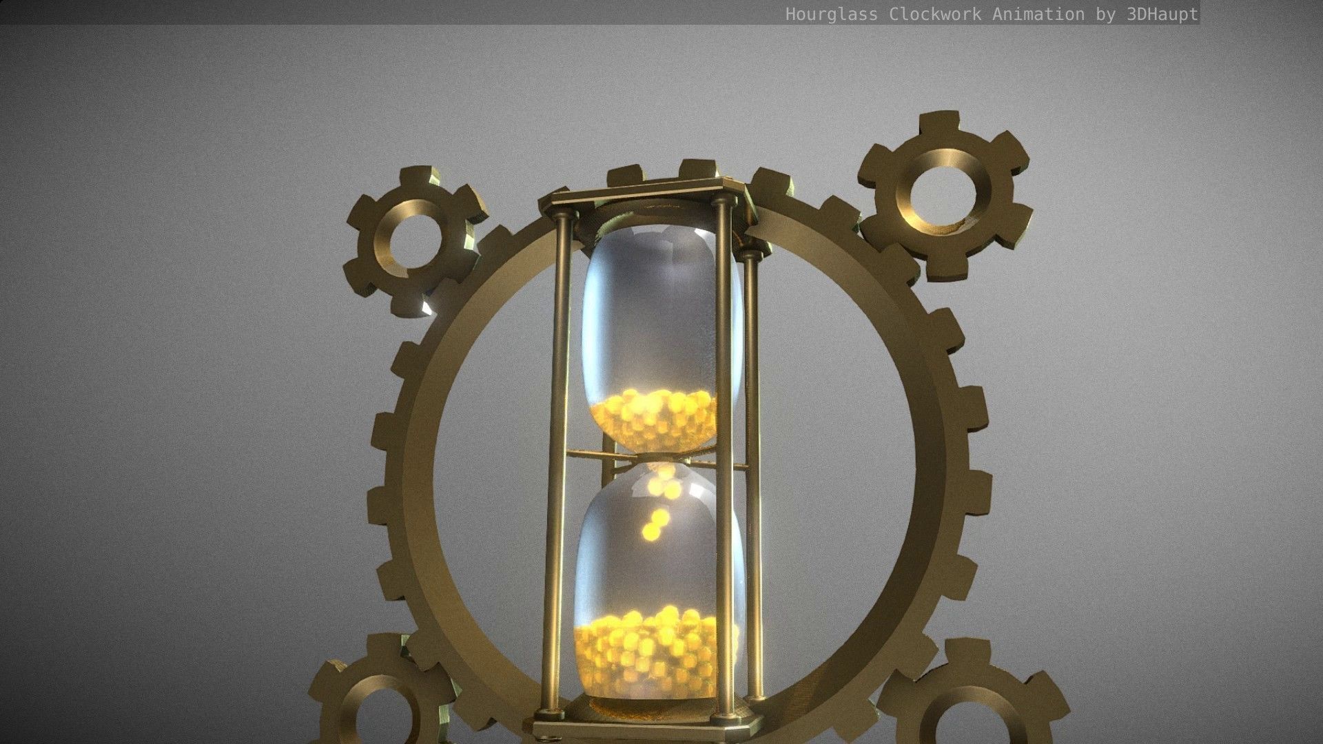 Hourglass Clockwork Animation  Free 3D model_47
