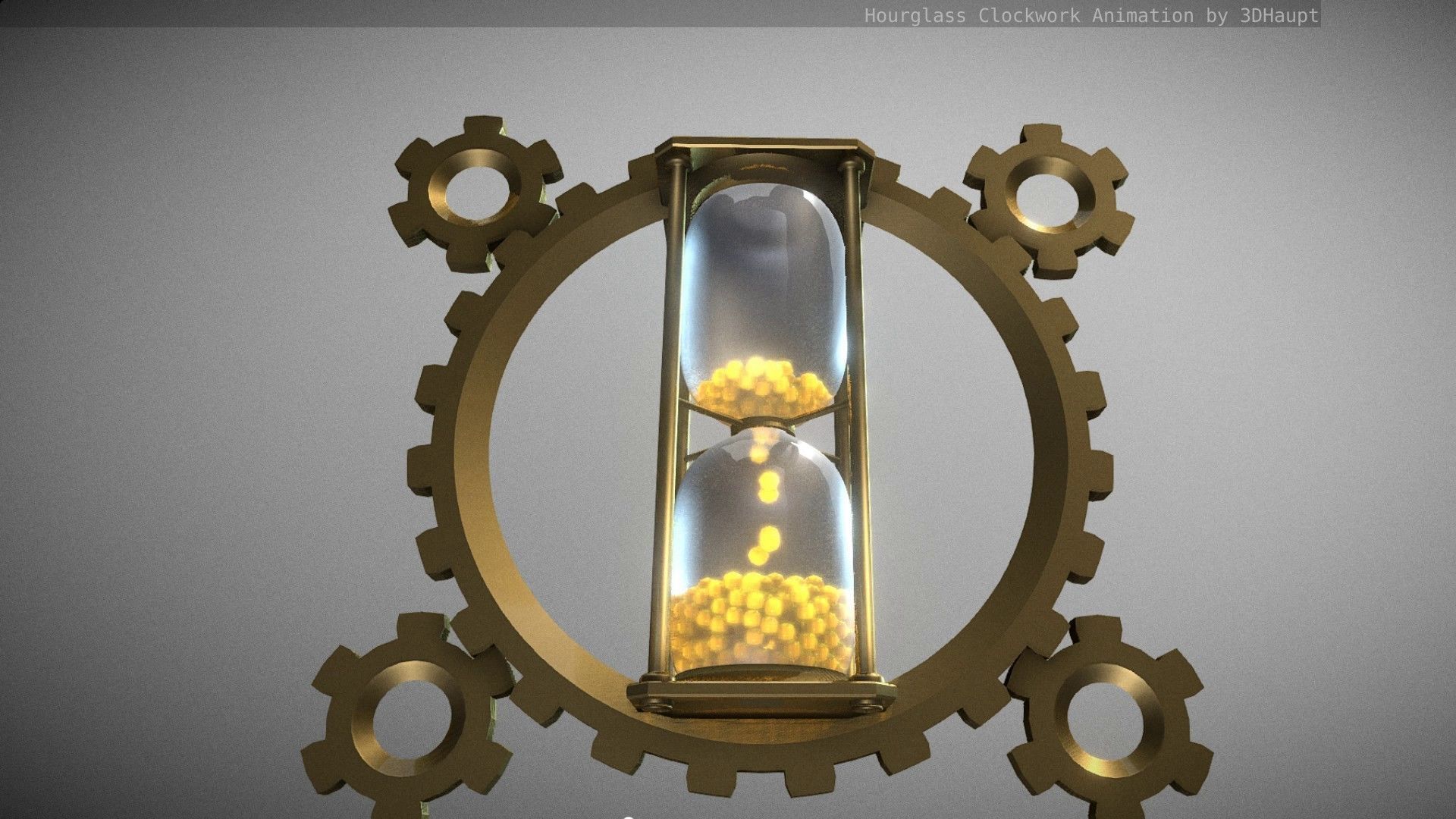 Hourglass Clockwork Animation  Free 3D model_48