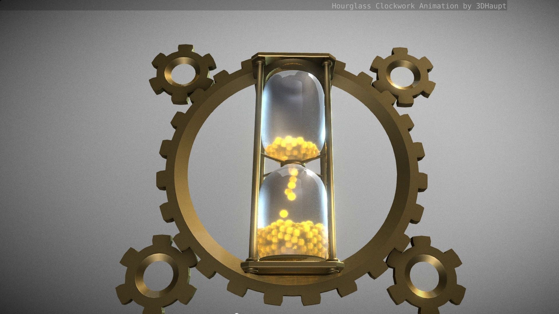 Hourglass Clockwork Animation  Free 3D model_53