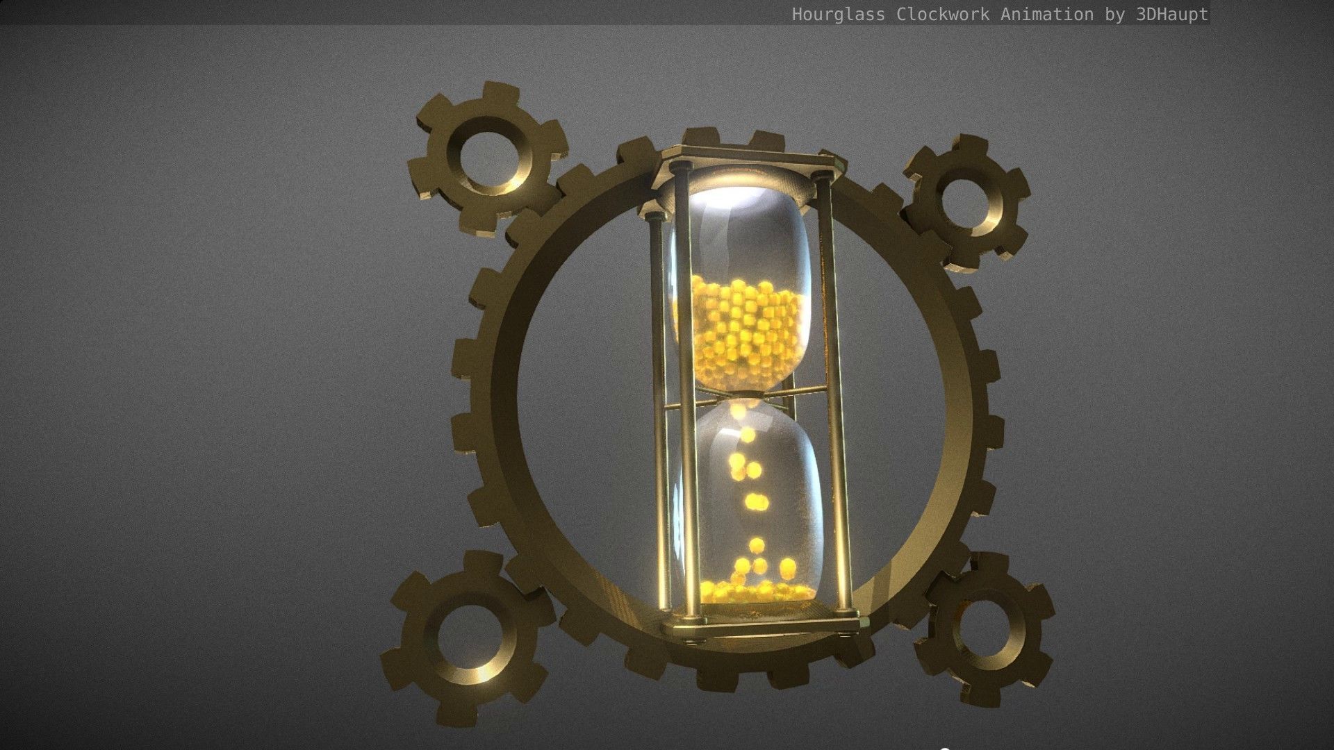 Hourglass Clockwork Animation  Free 3D model_112
