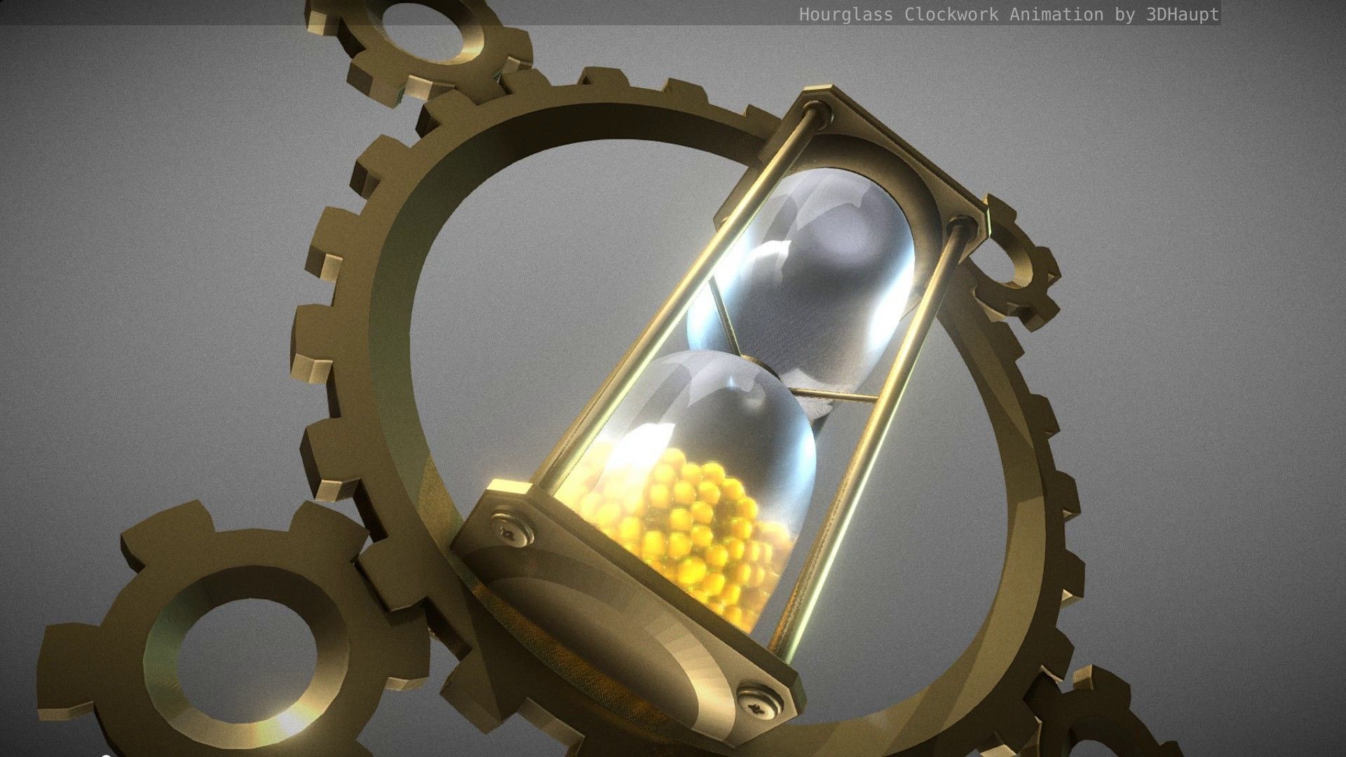 Hourglass Clockwork Animation  Free 3D model_21