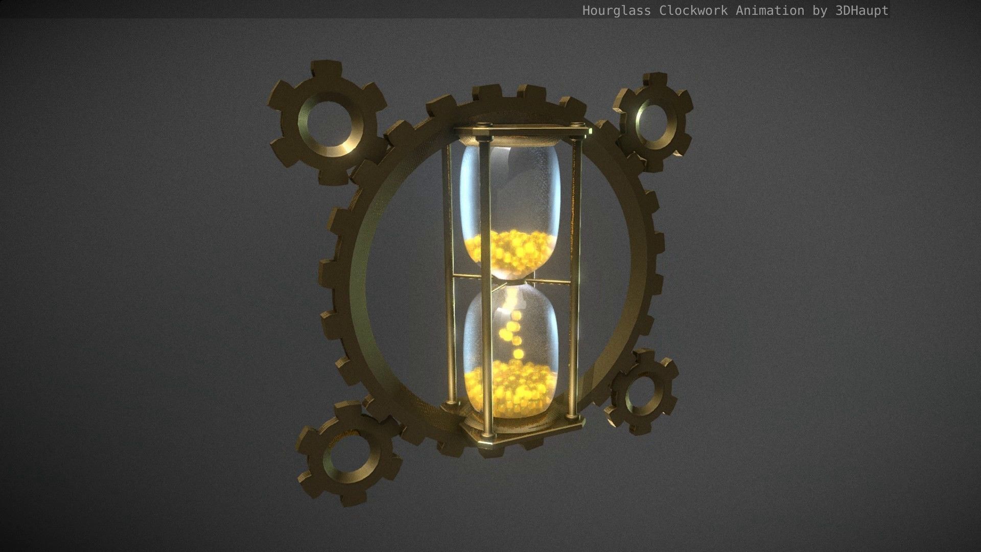 Hourglass Clockwork Animation  Free 3D model_42