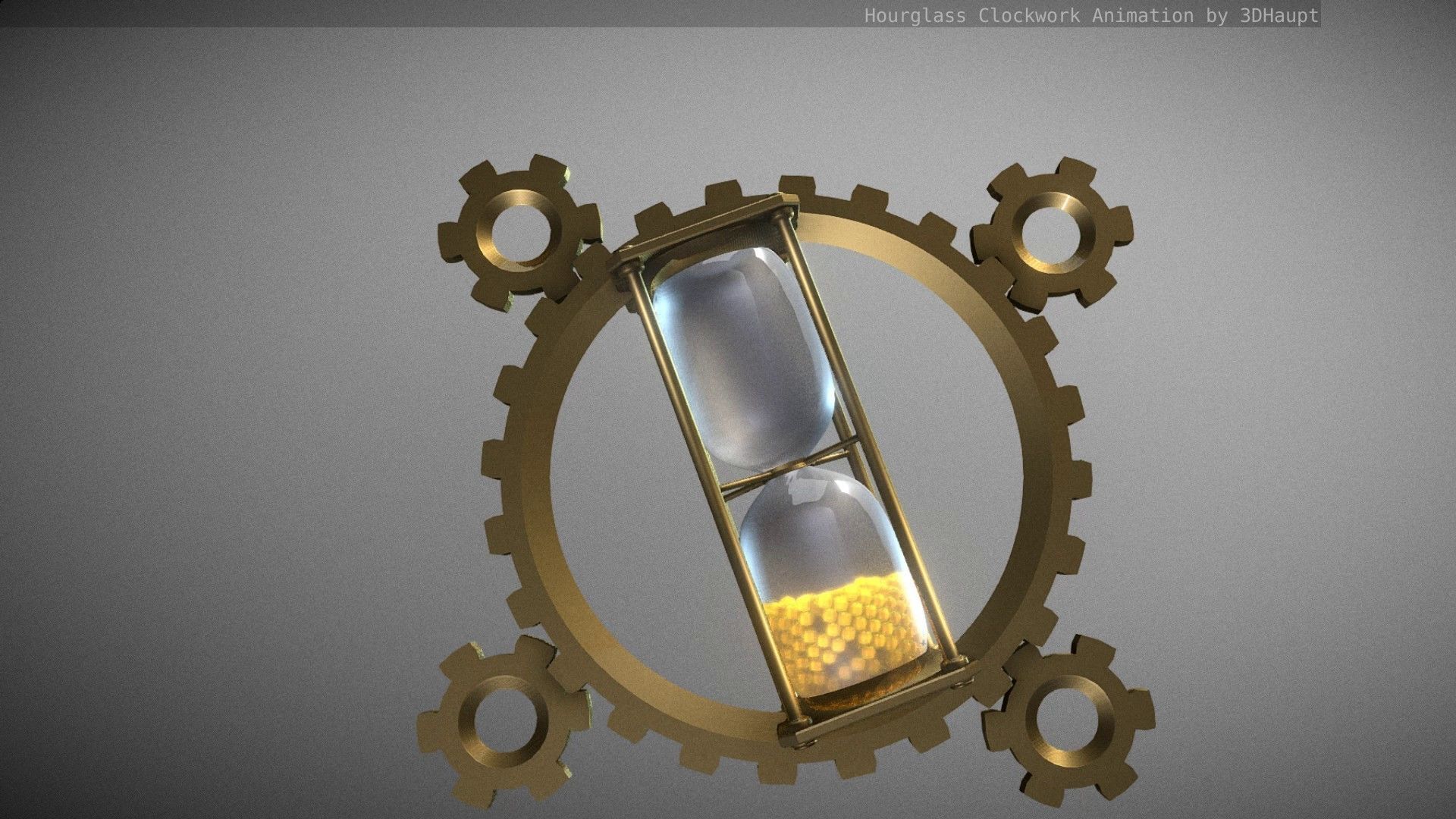 Hourglass Clockwork Animation  Free 3D model_99