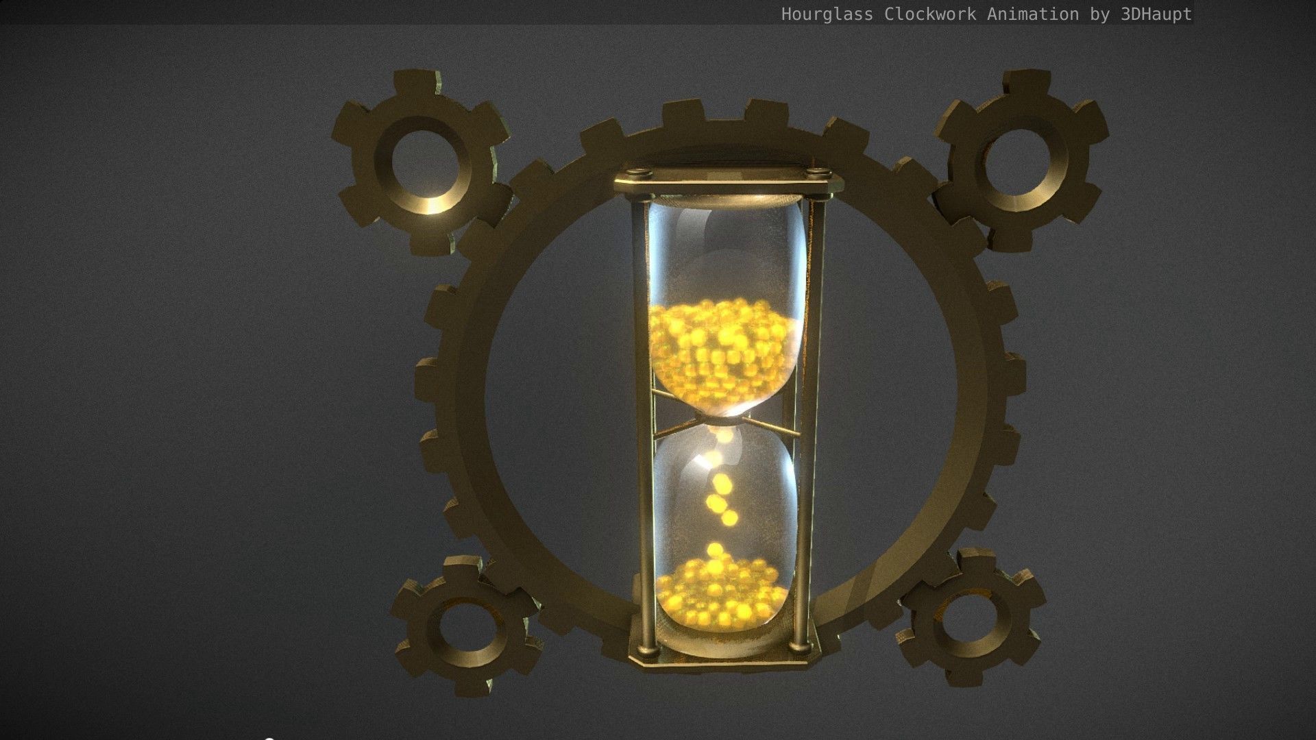 Hourglass Clockwork Animation  Free 3D model_31