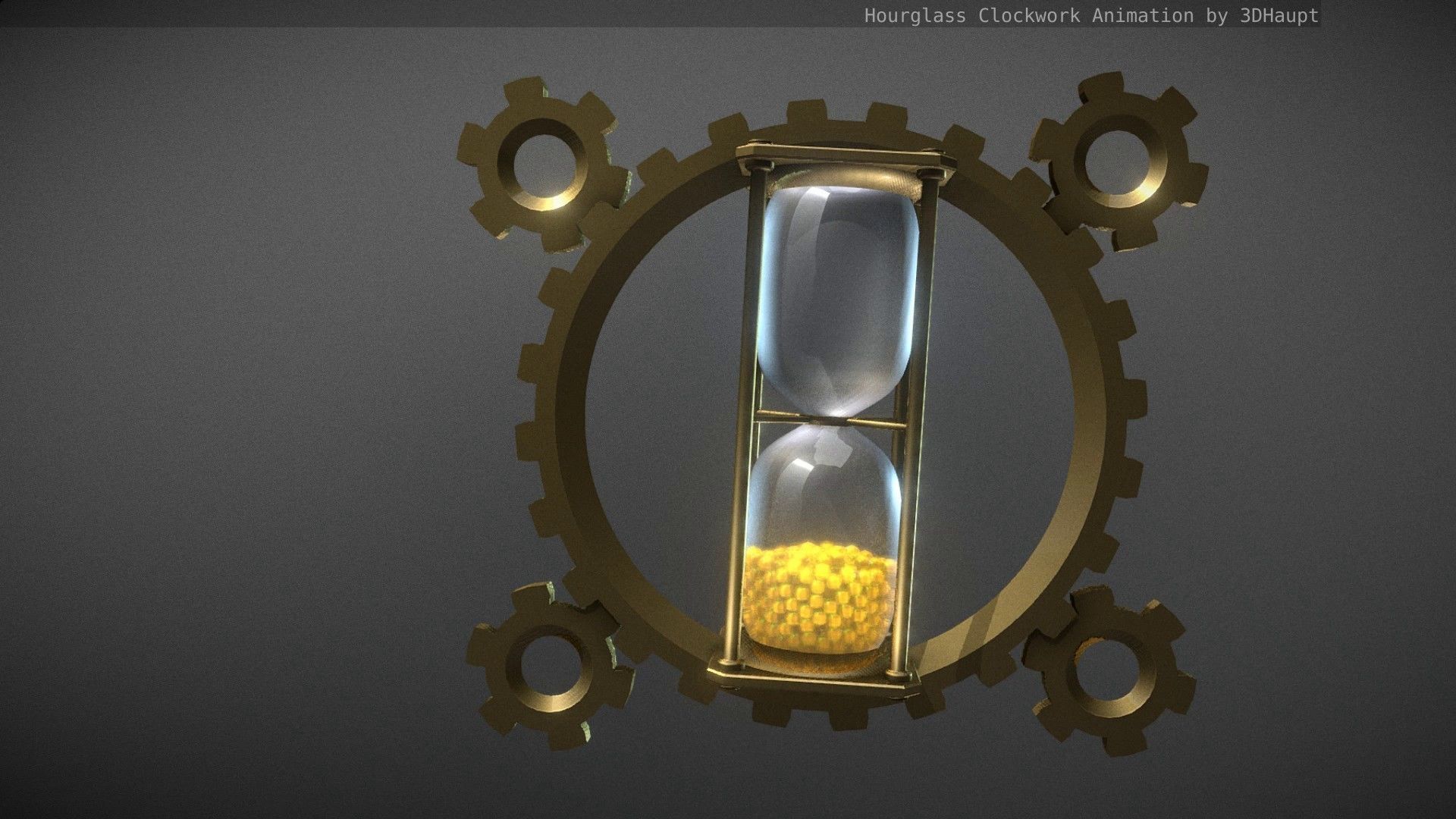 Hourglass Clockwork Animation  Free 3D model_103