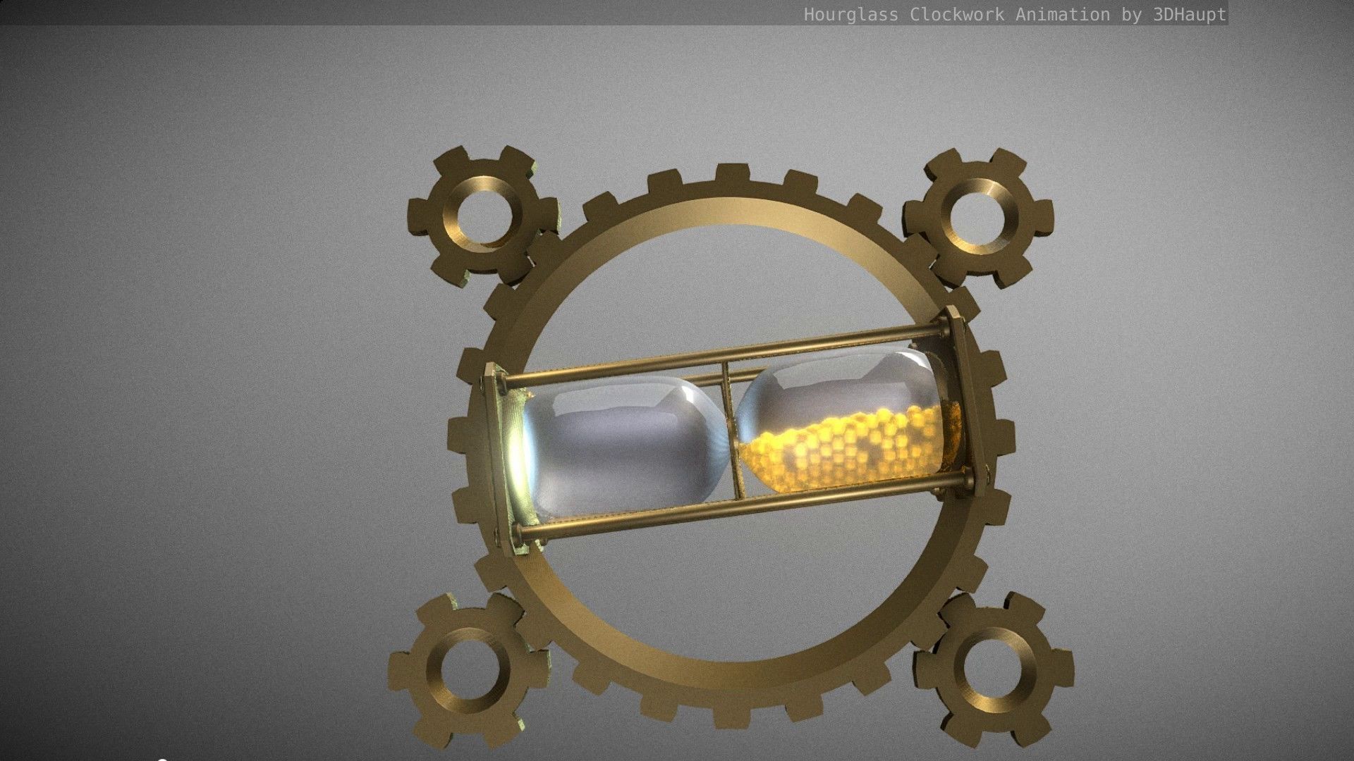 Hourglass Clockwork Animation  Free 3D model_100