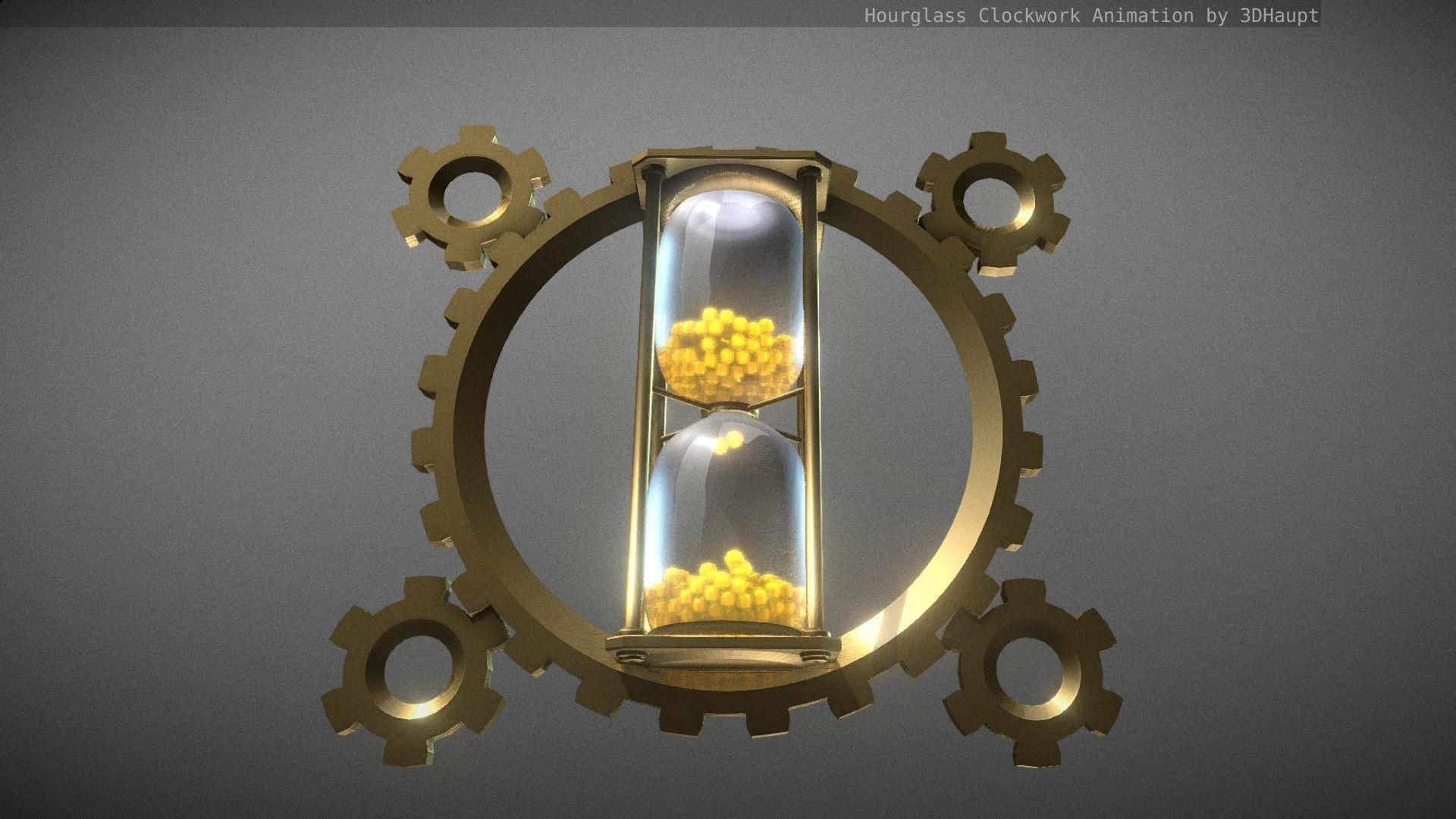 Hourglass Clockwork Animation  Free 3D model_33
