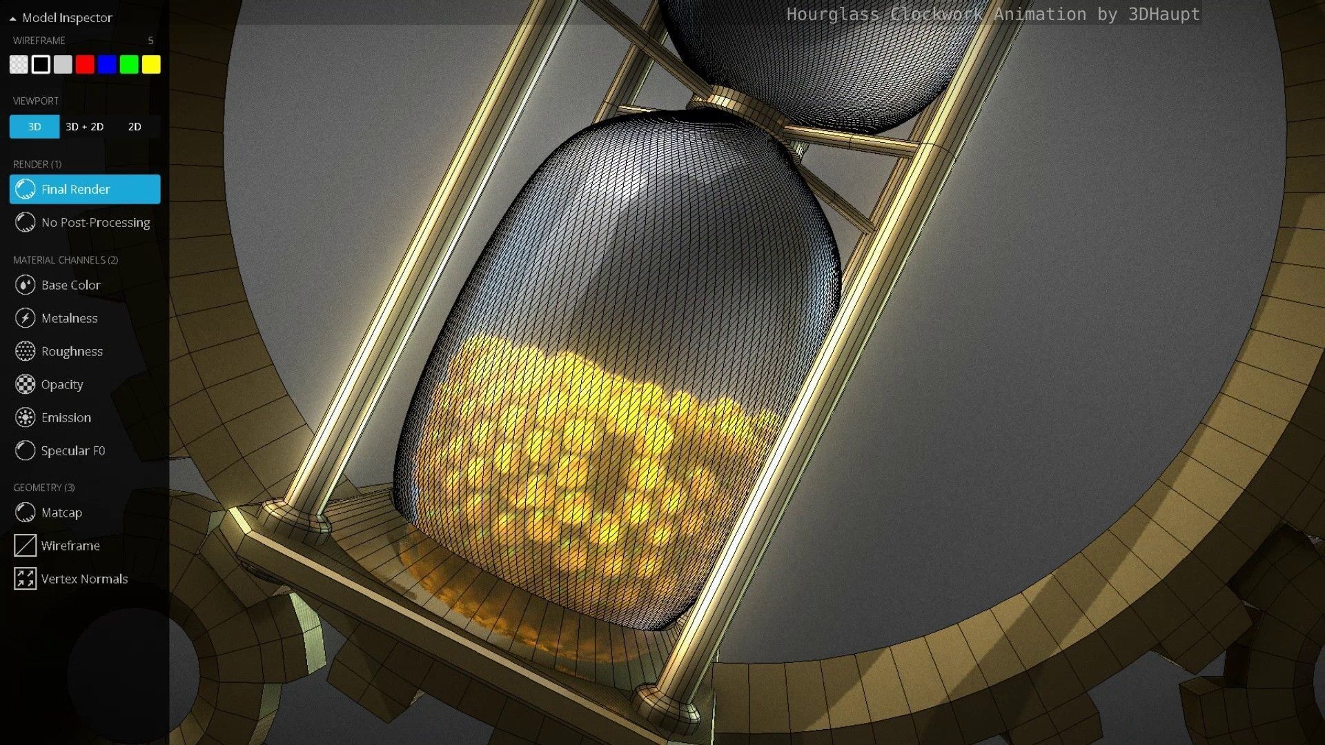 Hourglass Clockwork Animation  Free 3D model_119