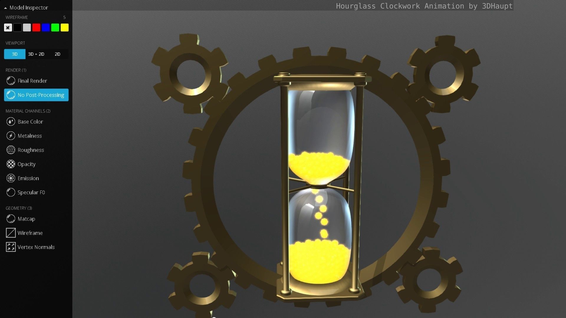 Hourglass Clockwork Animation  Free 3D model_152