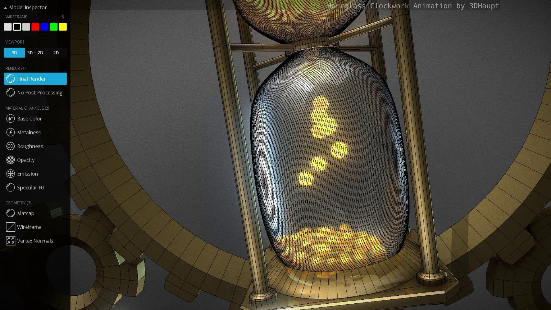 Hourglass Clockwork Animation  Free 3D model_126