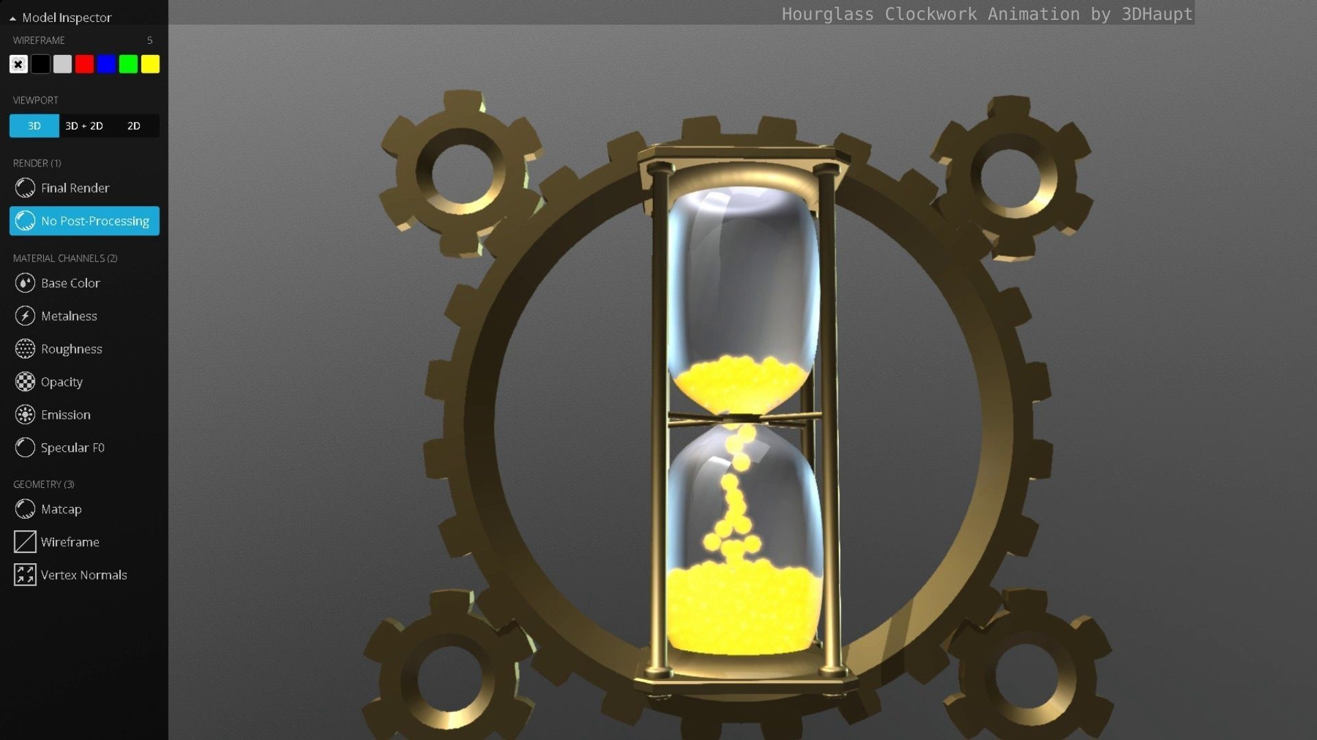 Hourglass Clockwork Animation  Free 3D model_151