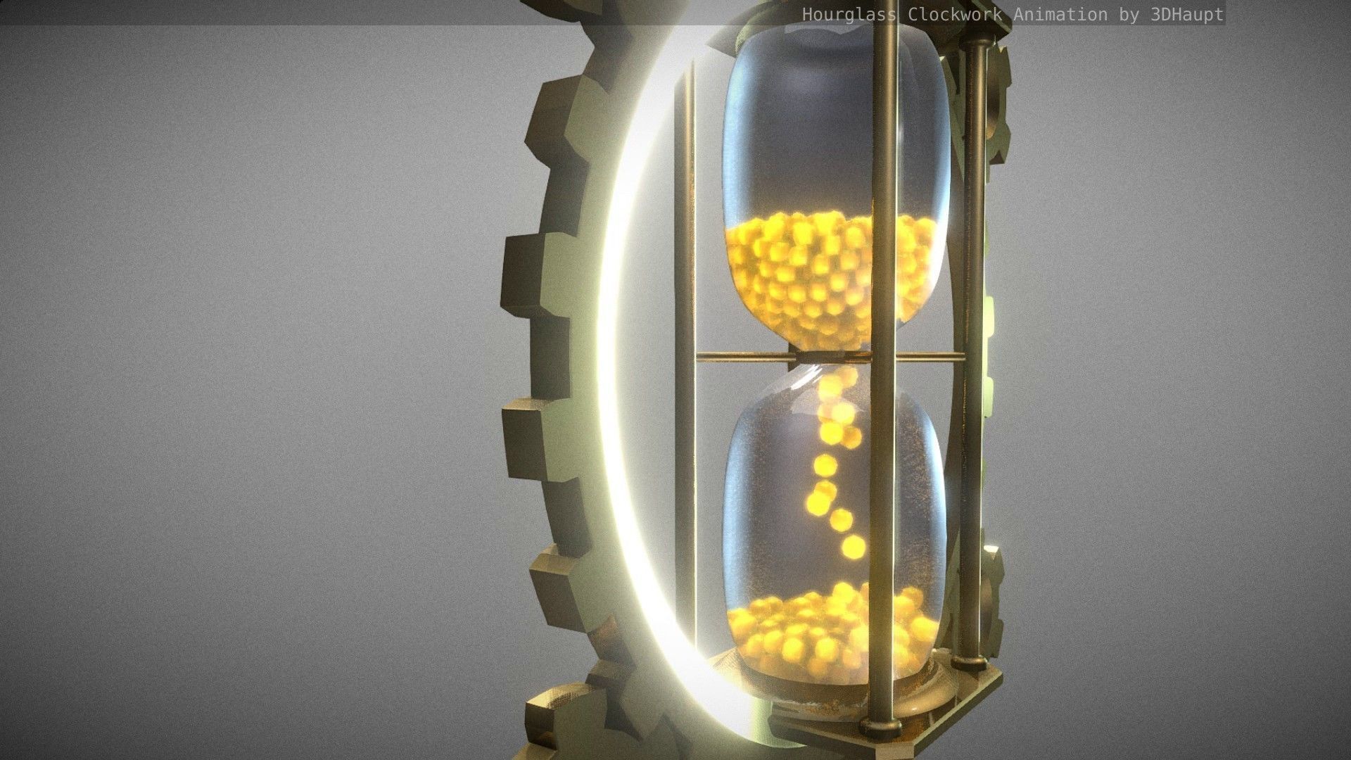 Hourglass Clockwork Animation  Free 3D model_96