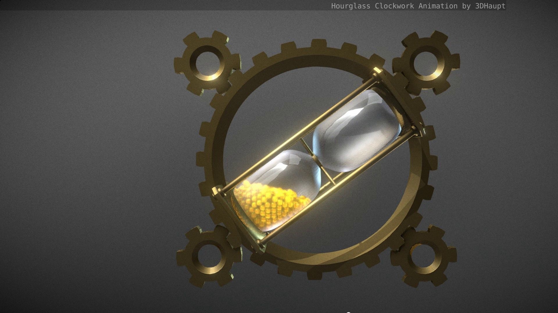 Hourglass Clockwork Animation  Free 3D model_109