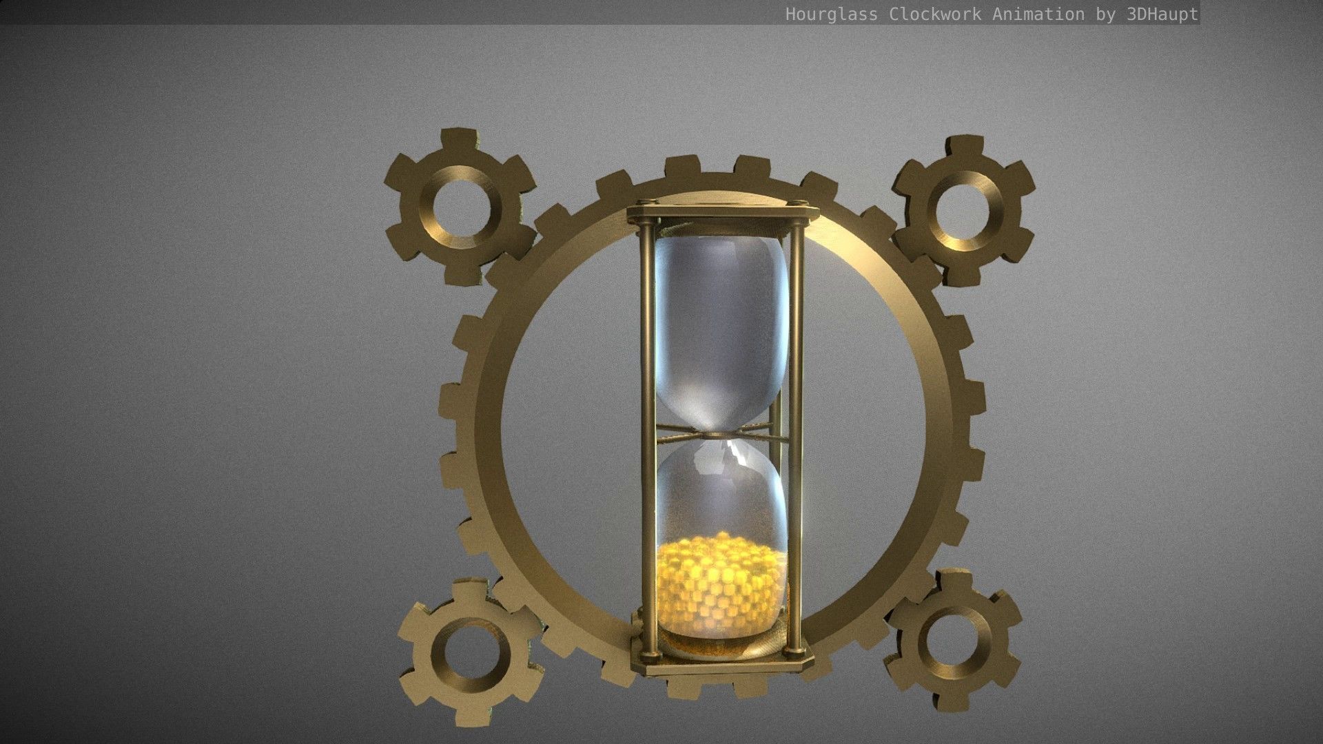 Hourglass Clockwork Animation  Free 3D model_90