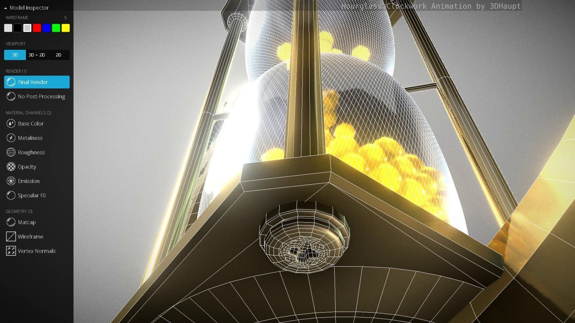 Hourglass Clockwork Animation  Free 3D model_145