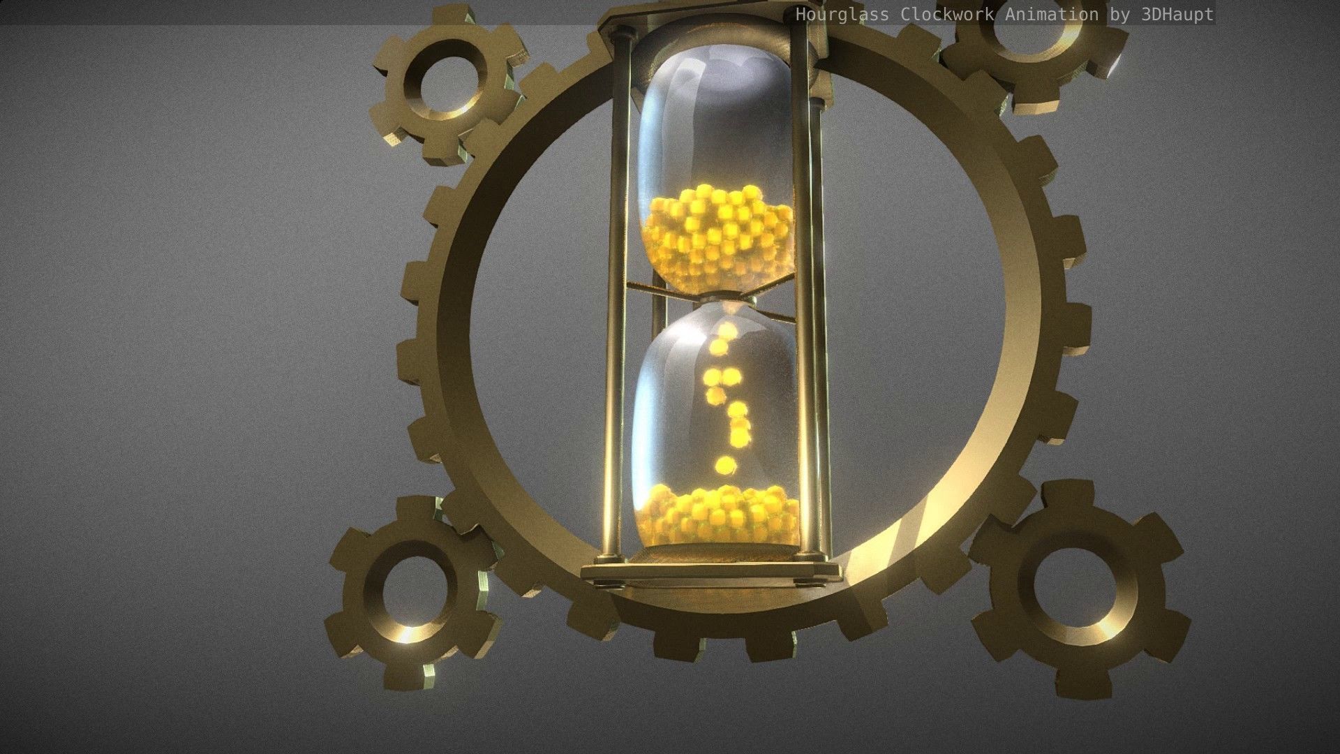 Hourglass Clockwork Animation  Free 3D model_39