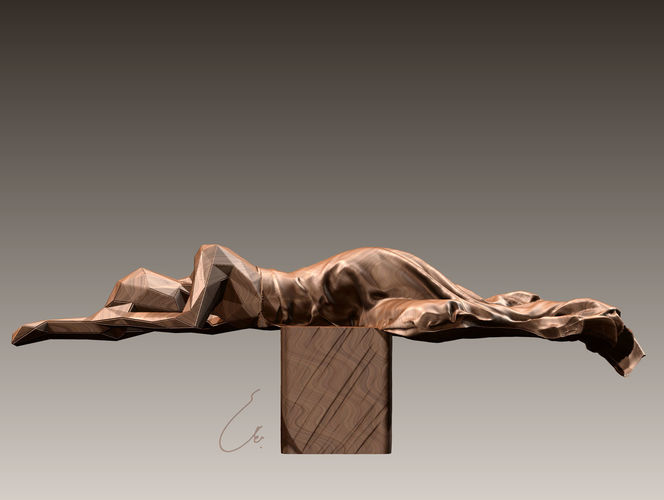sleep woman Free 3D print model