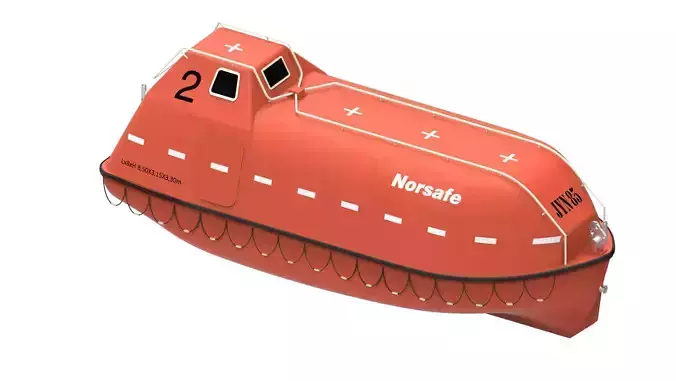 Lifeboat with number 3D model