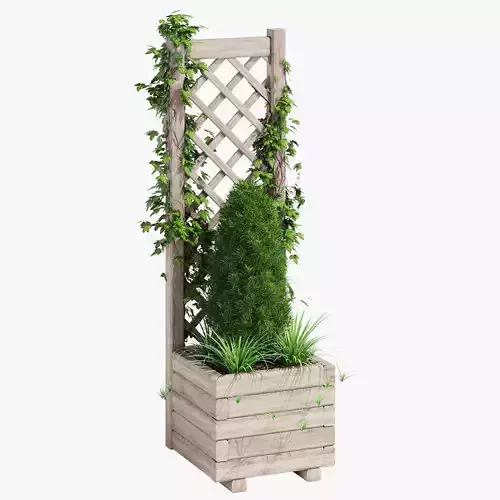 Square Planter With Lattice 1